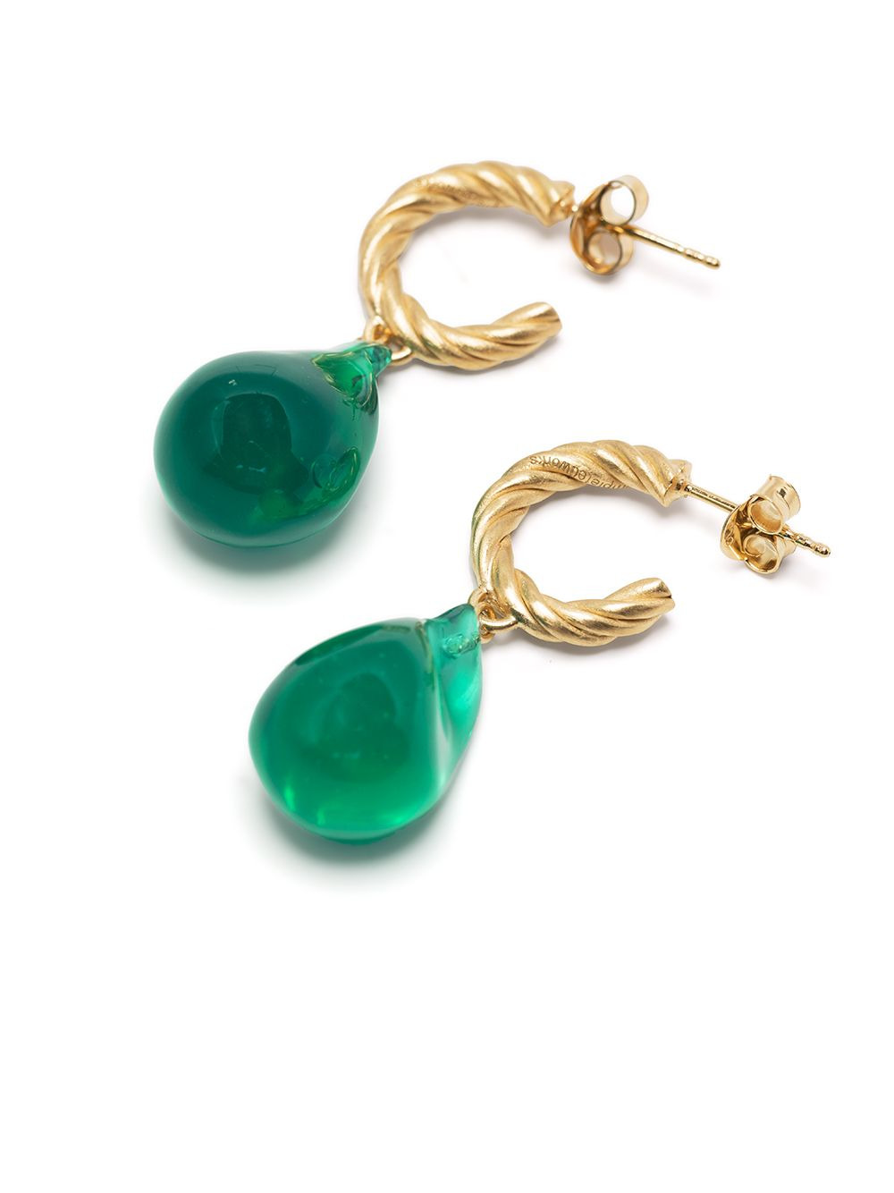 gem-embellished hoop earrings - 3