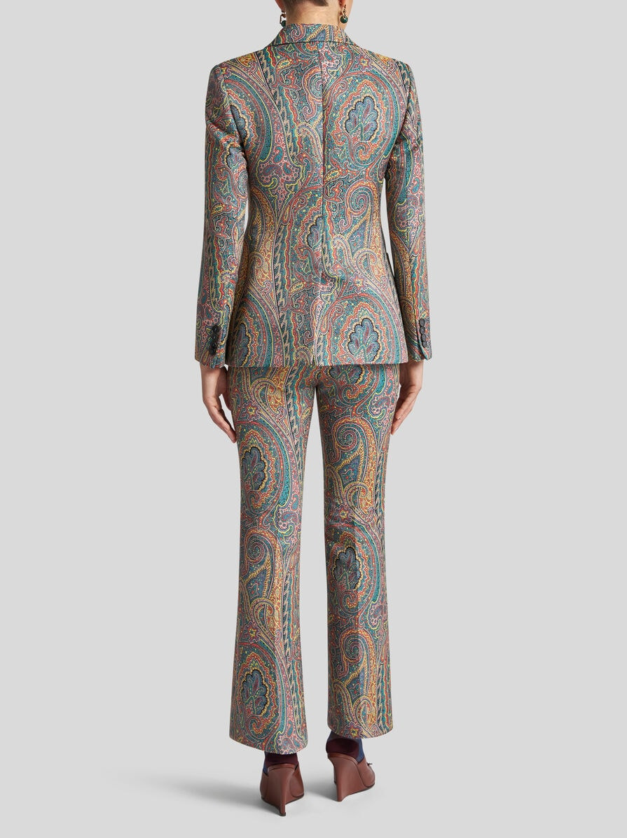 SINGLE-BREASTED PAISLEY JACKET - 4