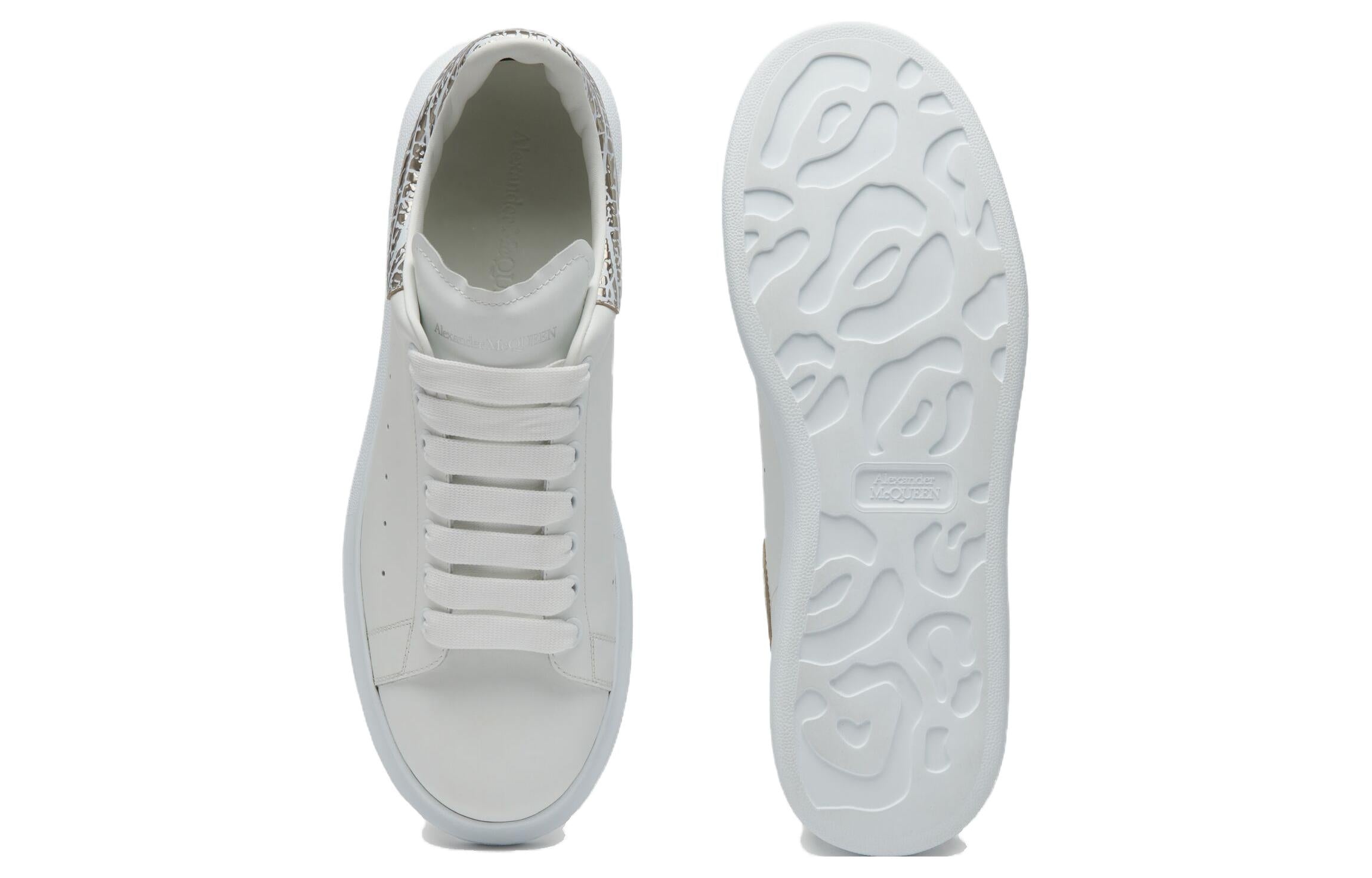 Alexander McQueen Oversized Sneakers 'White Silver' 777220WIE9I9071 - 4