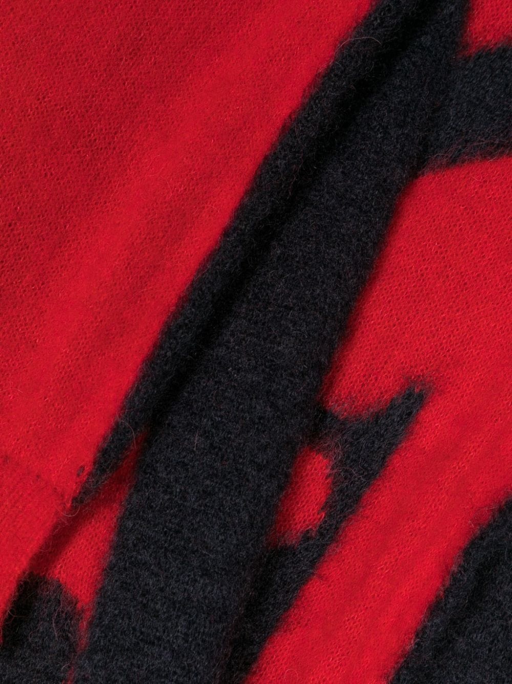 brushed intarsia-knit scarf - 3