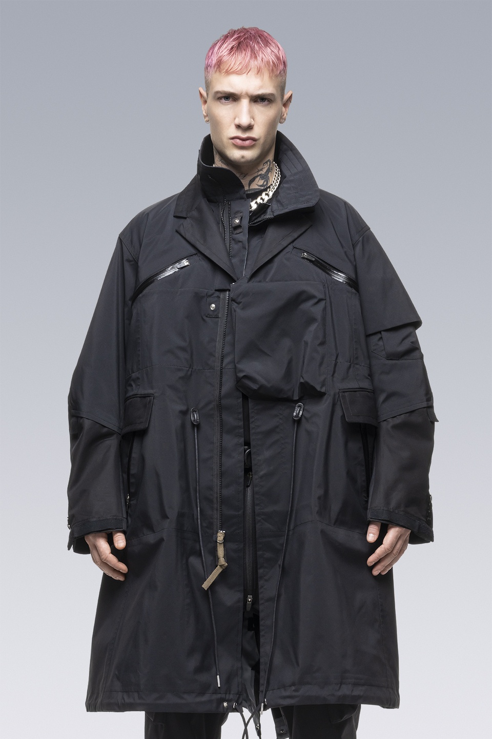 SAC-J2760 sacai / ACRONYM Trench Coat Black - 12