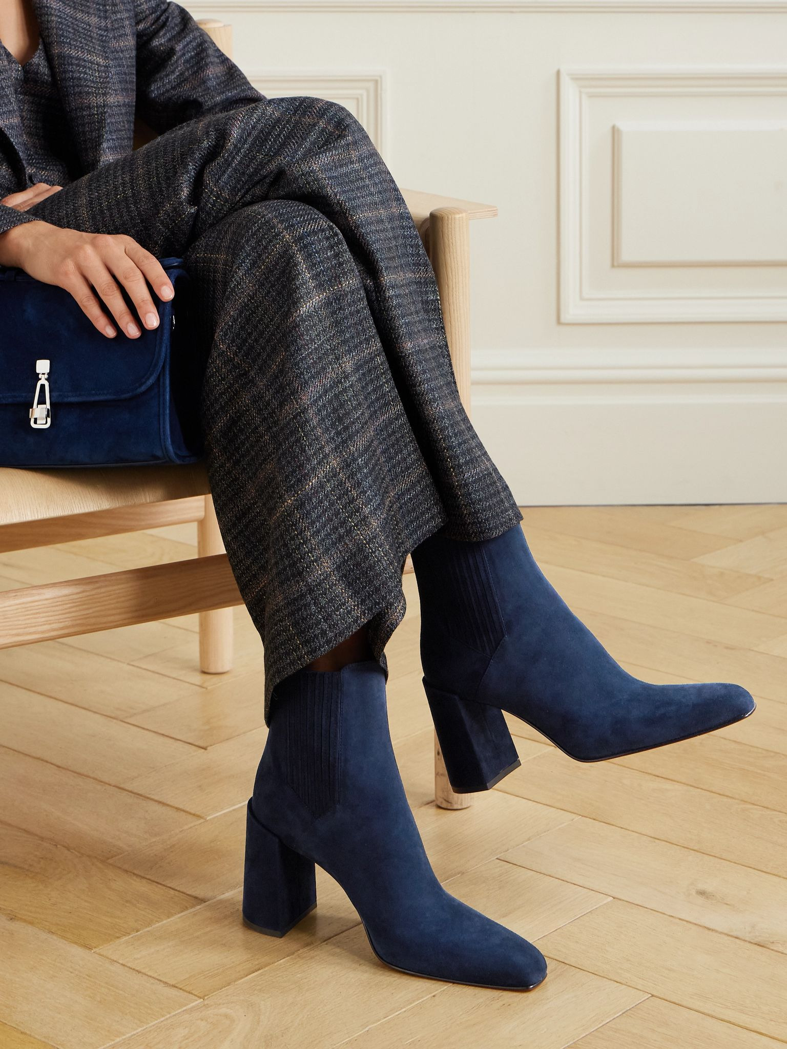 Luke suede ankle boots Navy - 2
