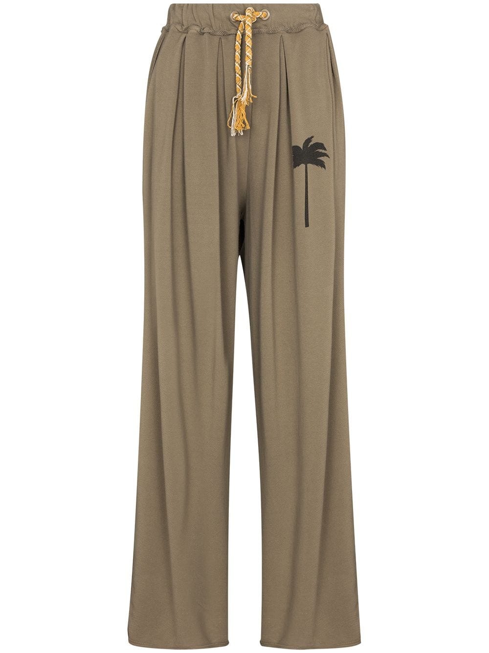 wide-leg drawstring track pants - 1