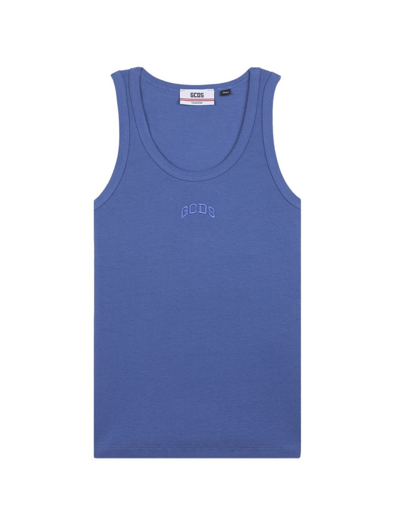 logo-embroidered tank top 1