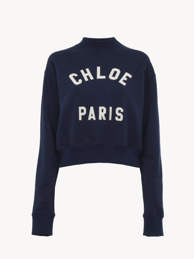 Chloé MOCK-NECK LOGO SWEATER IN COTTON FLEECE outlook