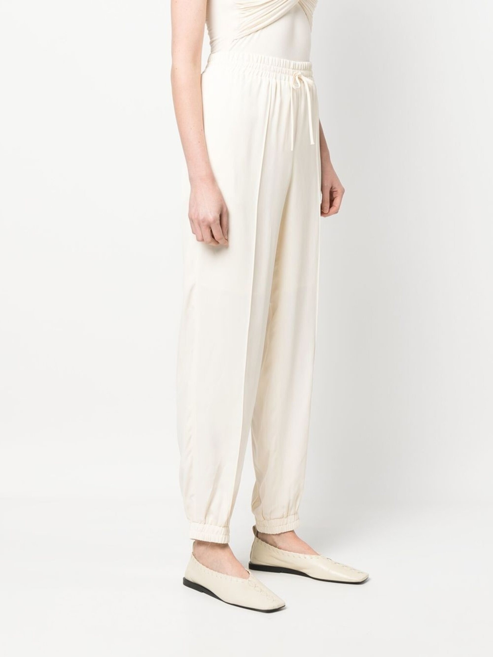 drawstring tapered trousers - 3