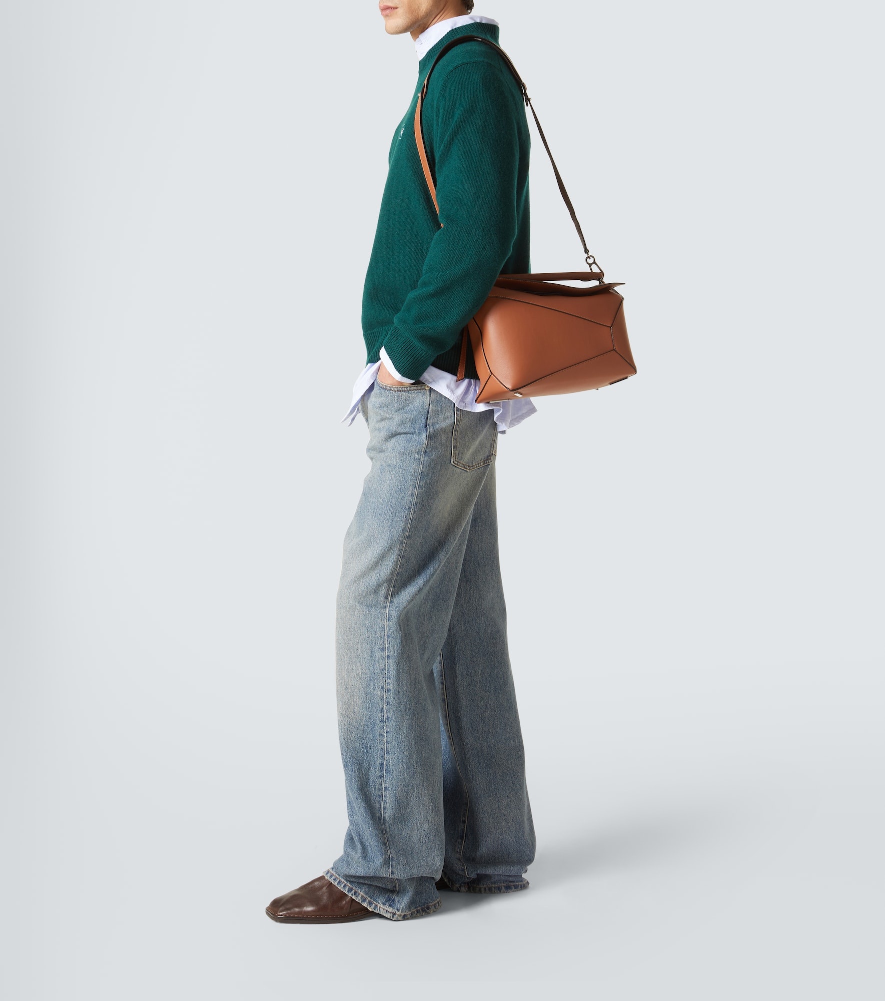 Puzzle Small leather shoulder bag - 7