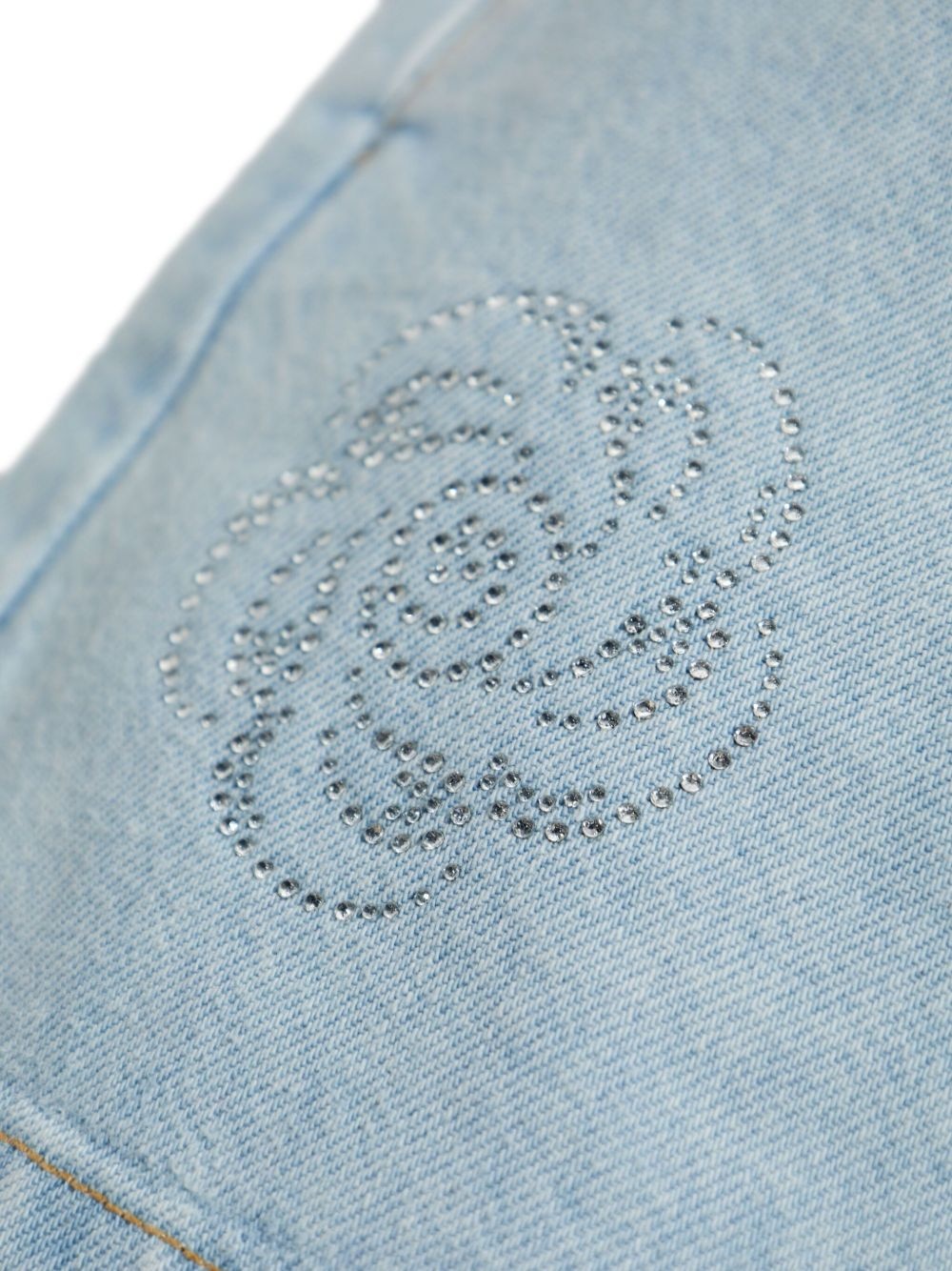studded denim shorts - 5