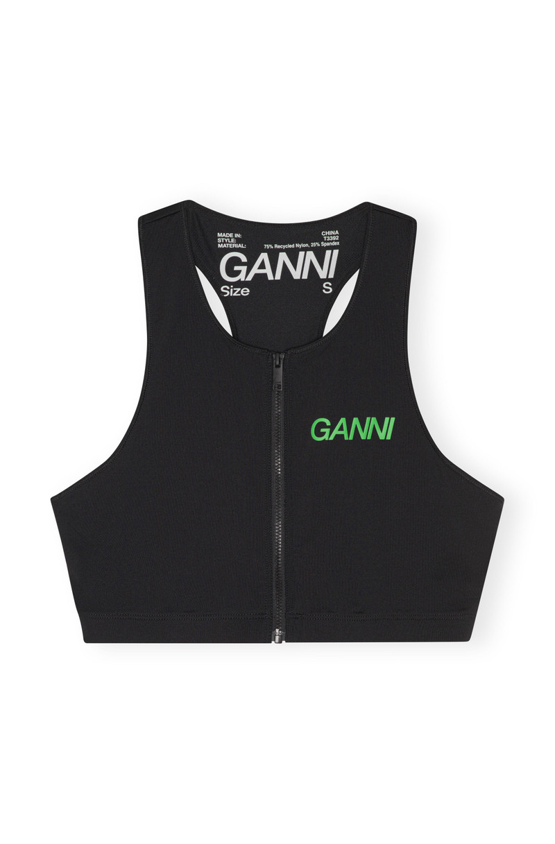 ACTIVE RACERBACK ZIPPER TOP - 1
