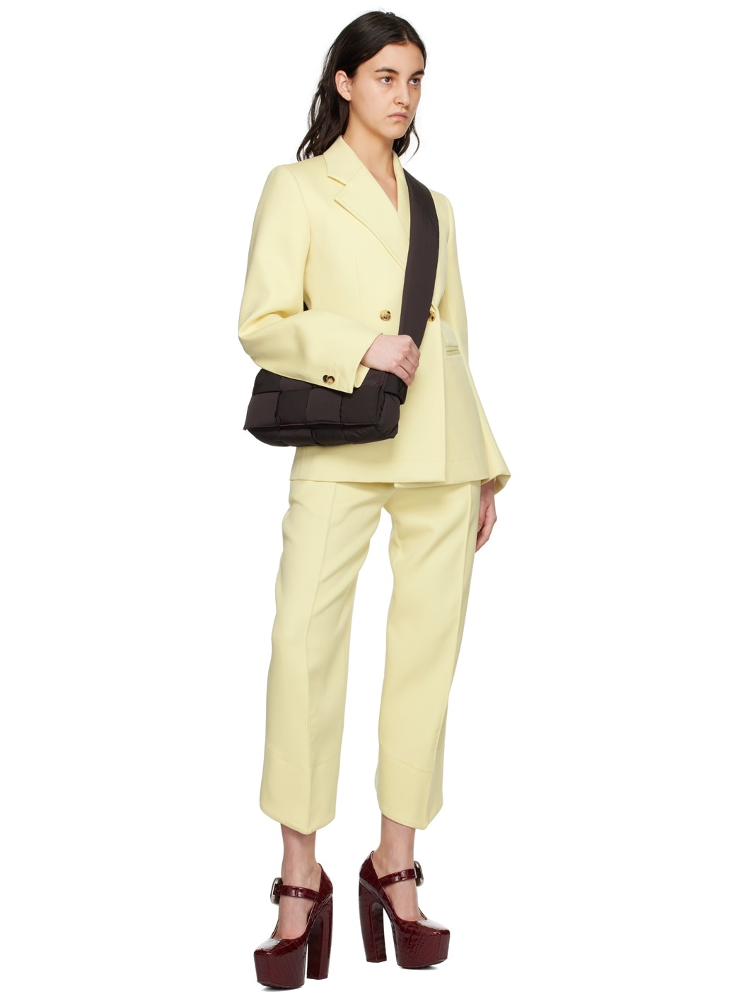 Bottega Veneta curved sleeves wool jacket | REVERSIBLE