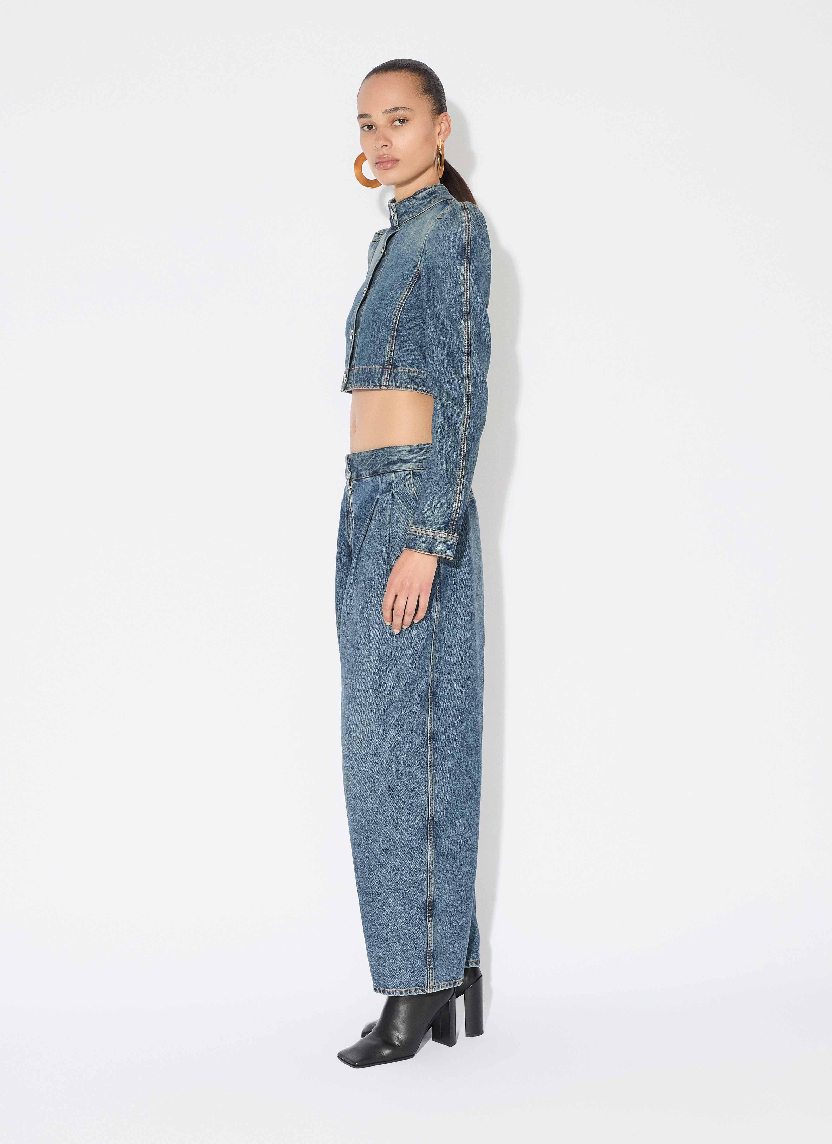DENIM TAILORED PANTS - 5