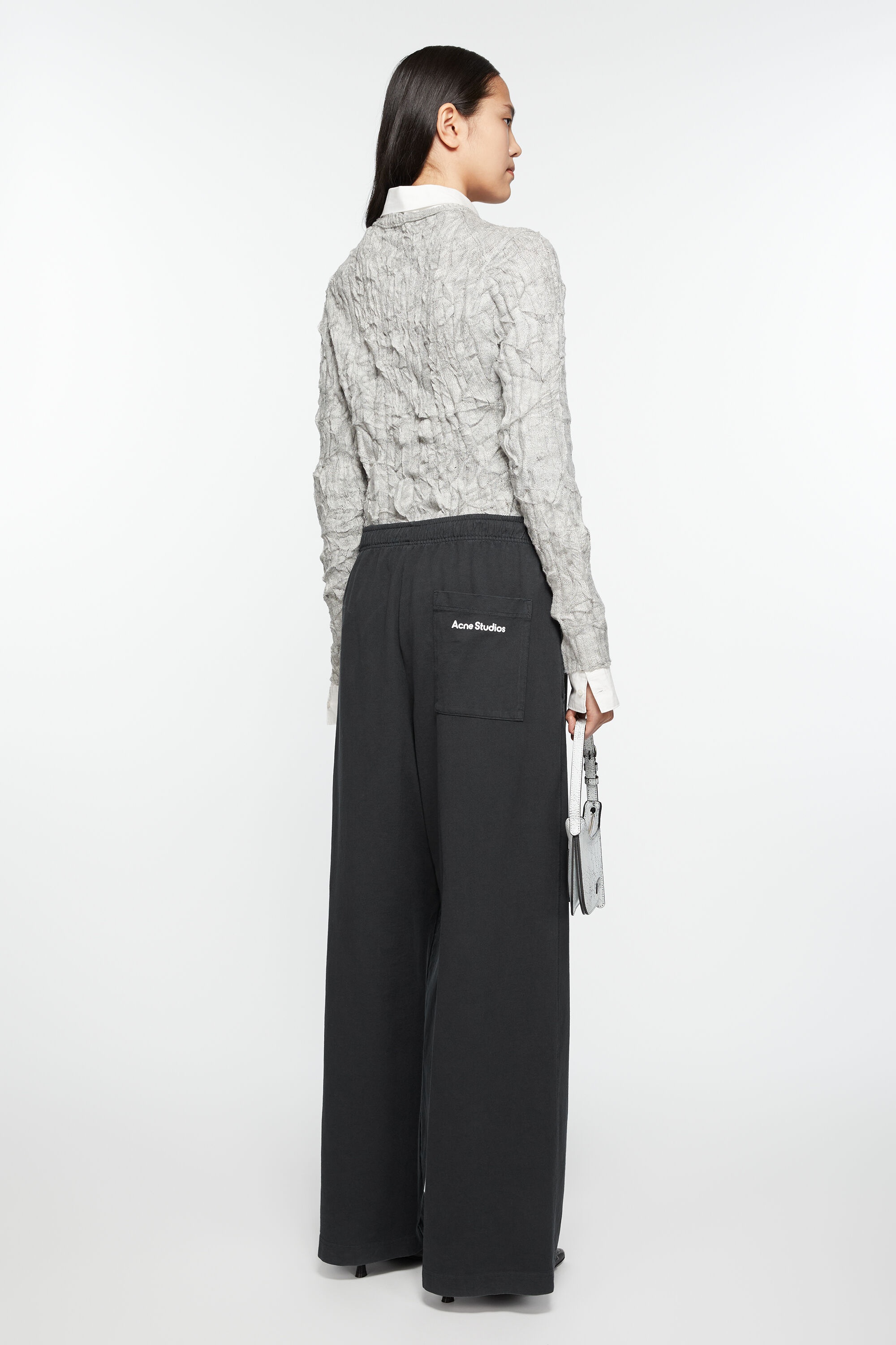 Acne Studios Sweatpant logo stamp - Black | REVERSIBLE