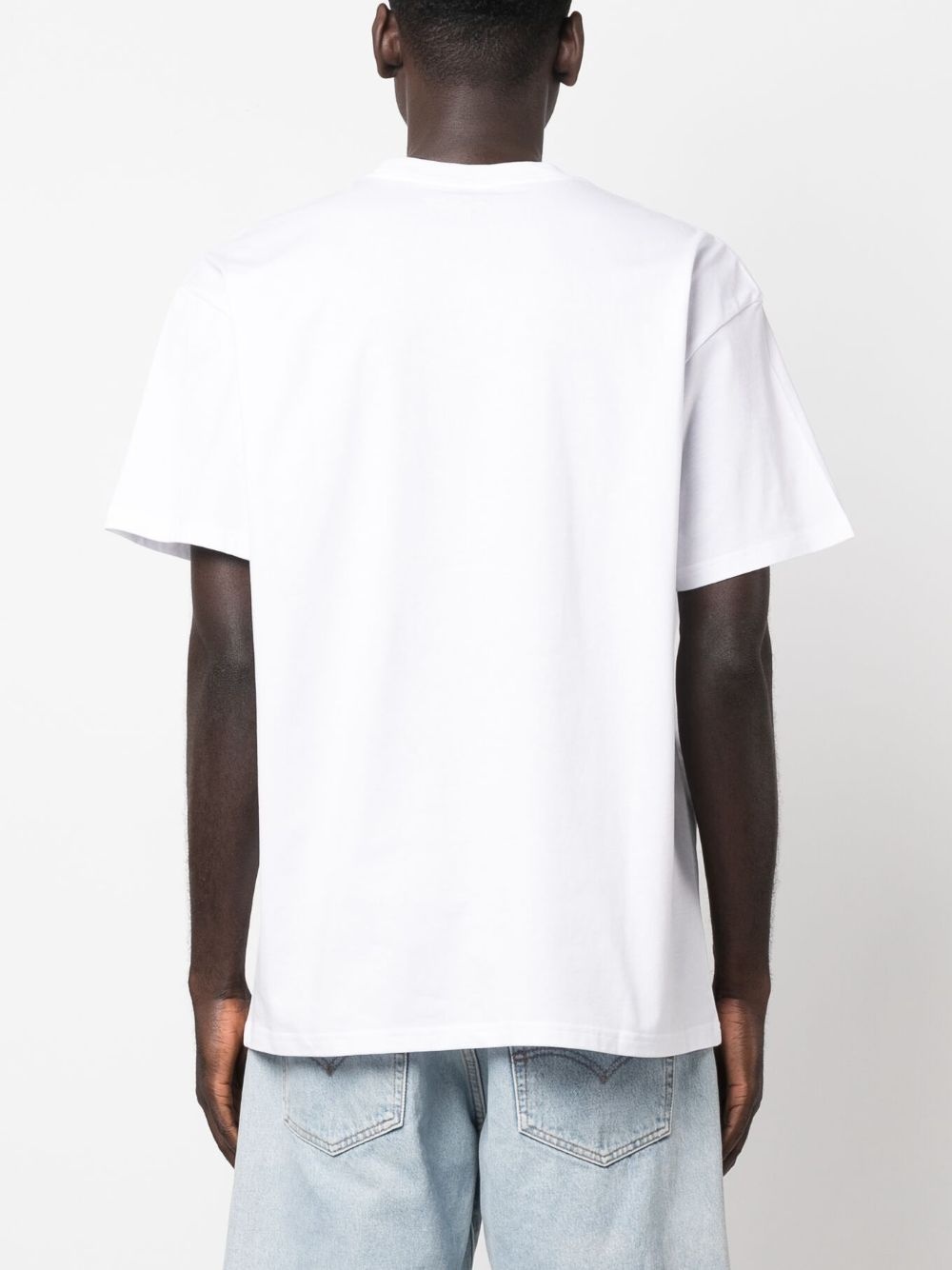 logo-patch cotton T-shirt - 4