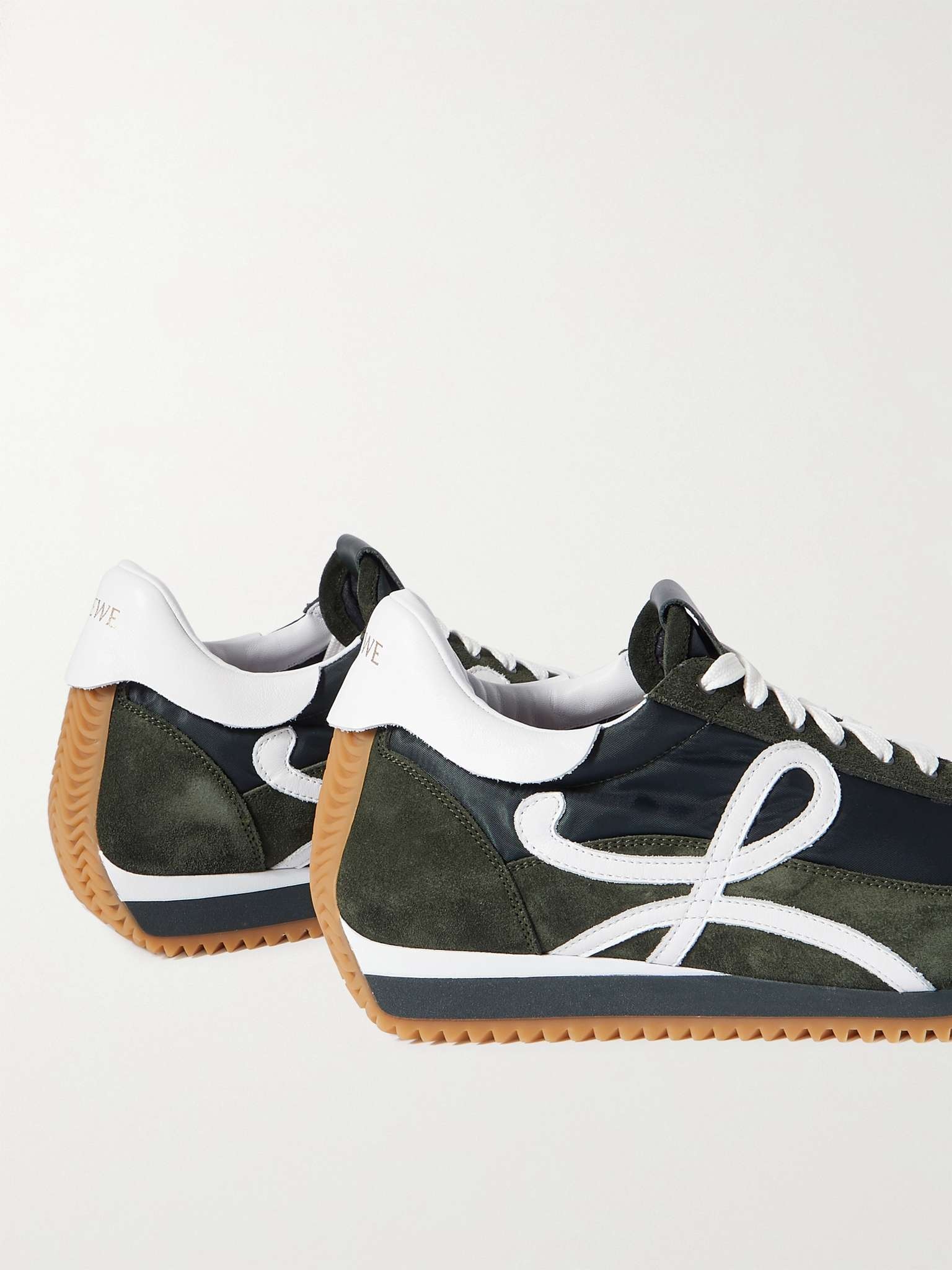 Flow Runner Leather-Trimmed Suede and Nylon Sneakers - 5