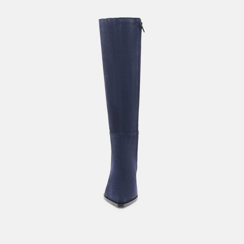 AUGGIE WIDE CALF BOOTS NAVY SUEDE 6