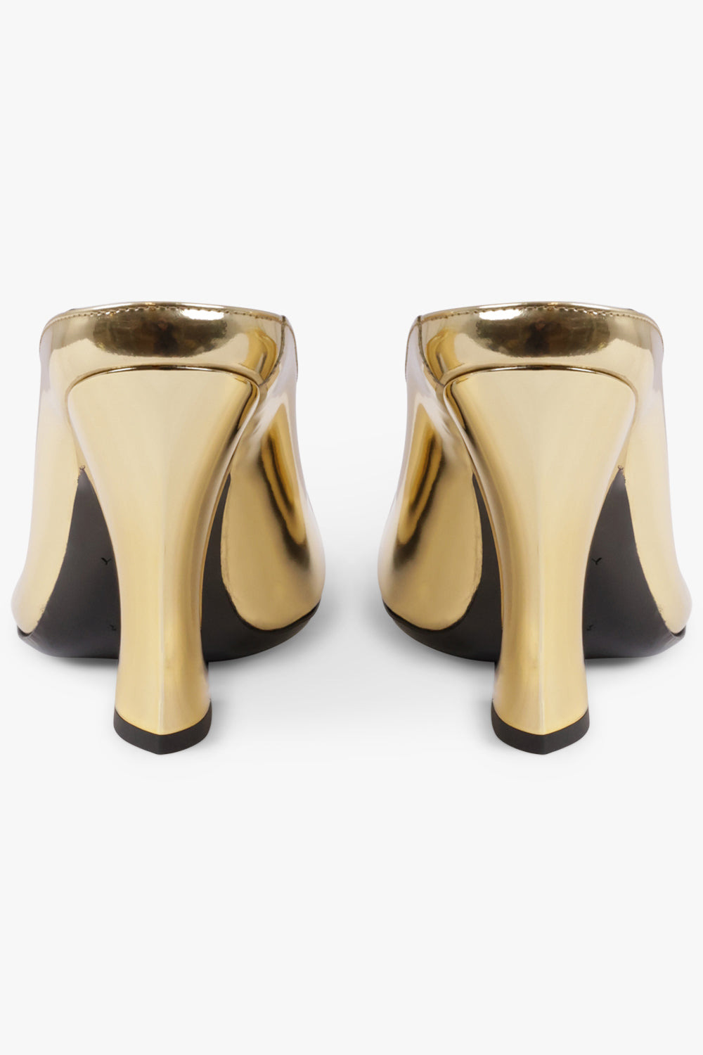 SCULPTED 95MM MULE HEEL | GOLD - 4