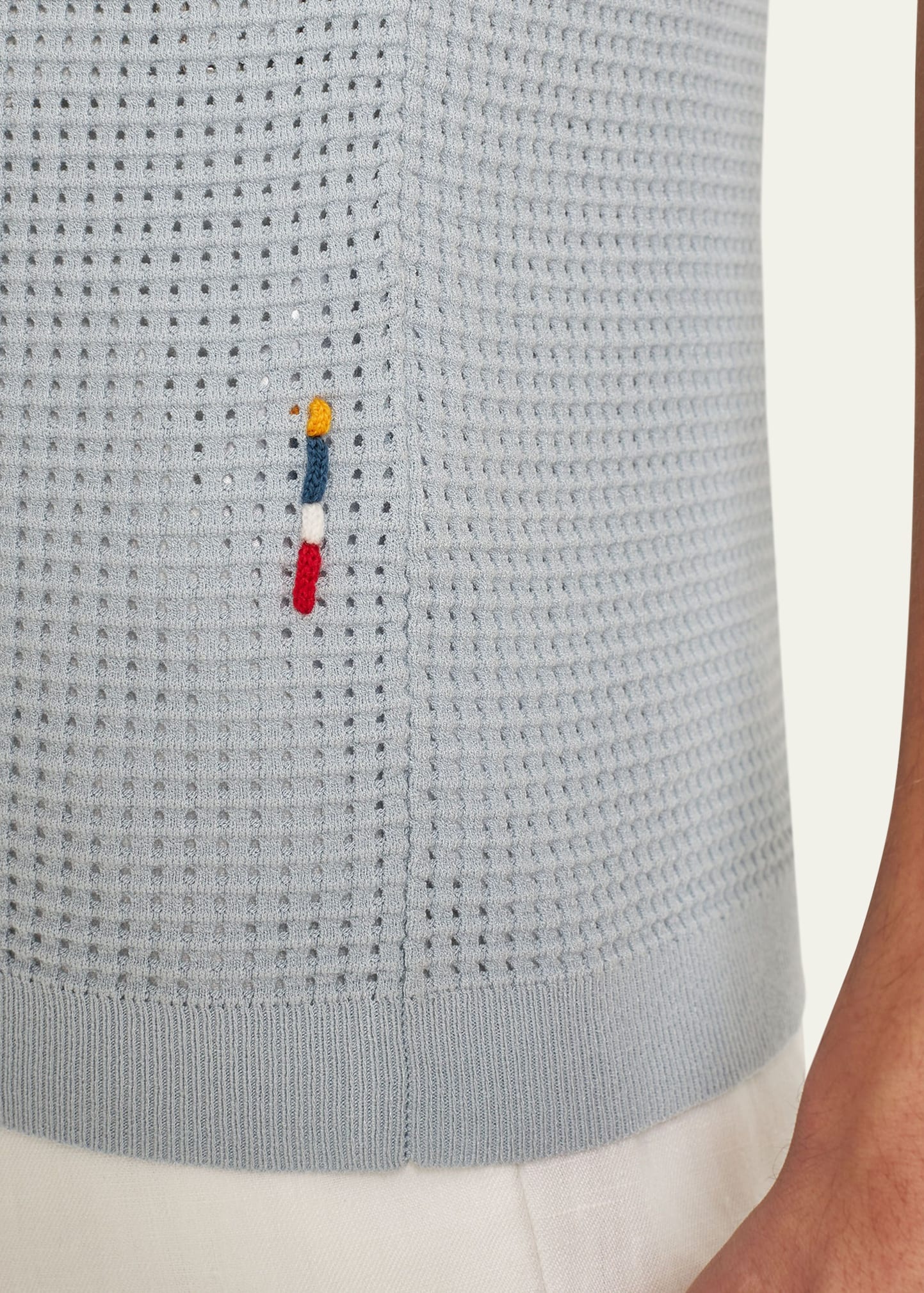 Men's Roddy Waffle Mesh Stitch Short-Sleeve Polo Shirt - 4