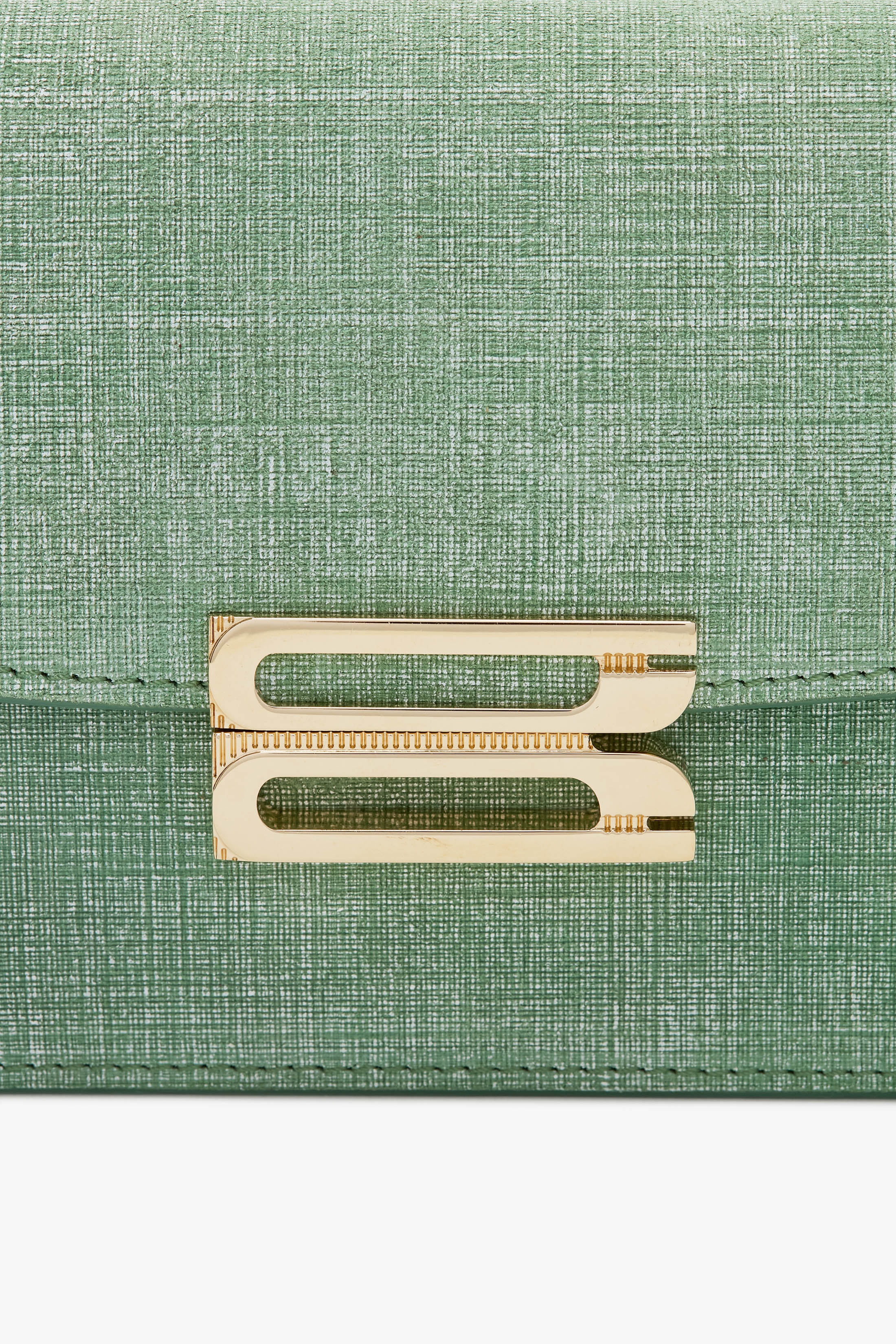 Nano Dorian Bag With Chain In Light Green Chambray Effect Suede - 5