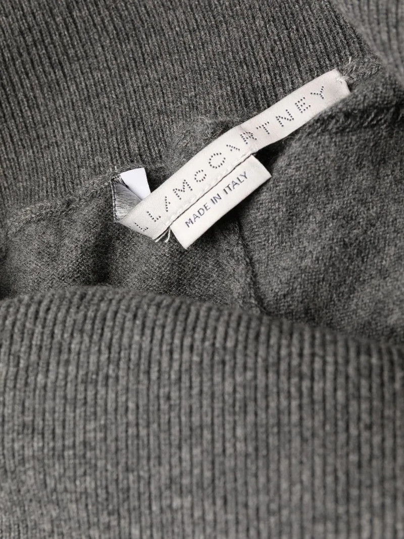 diagonal-stripe wool flared trousers 7