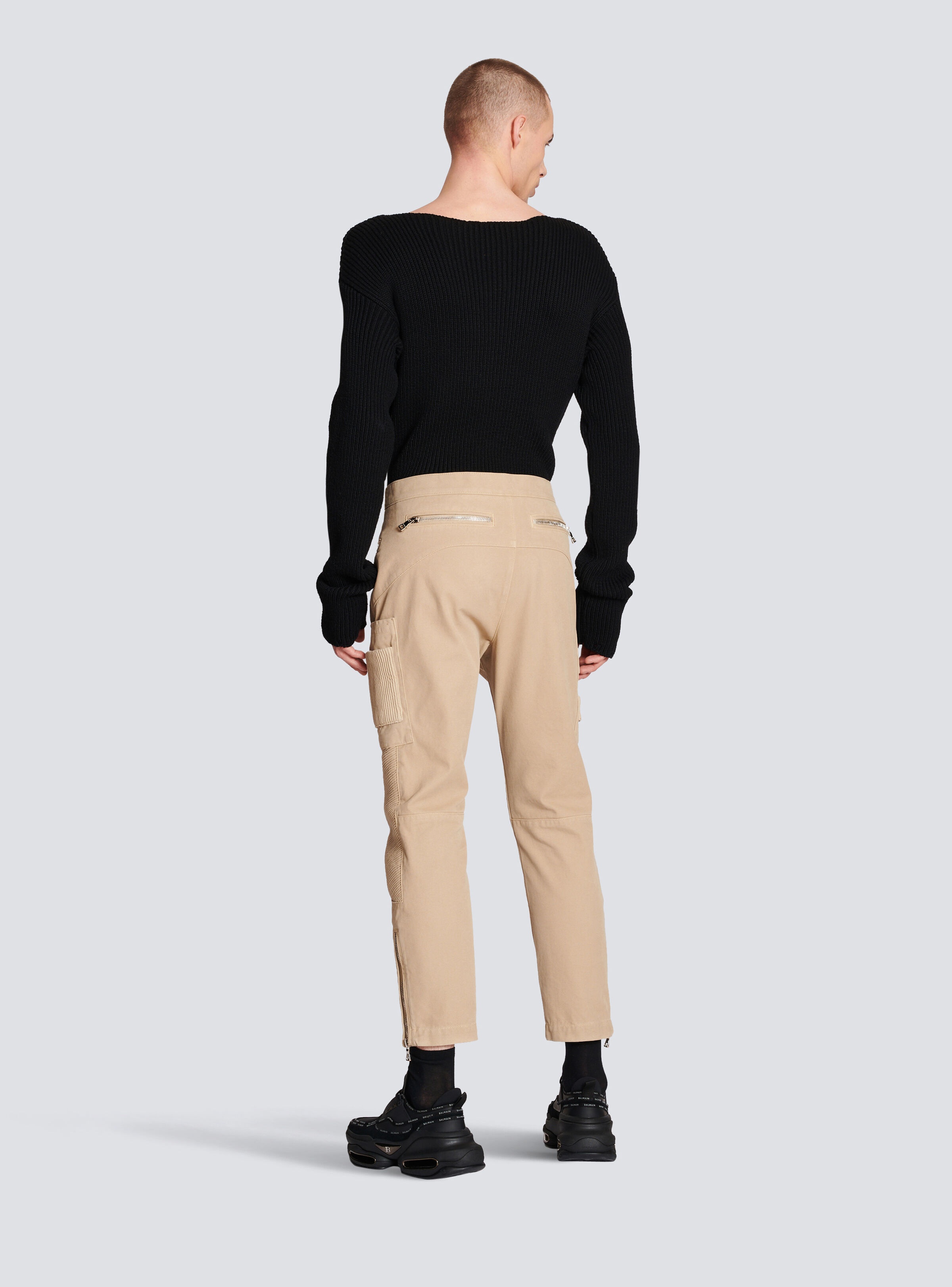 Cotton cargo trousers - 4