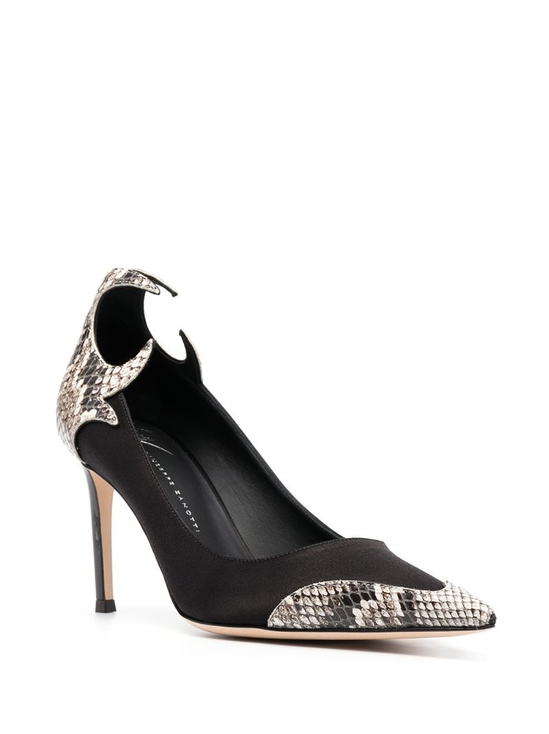 snakeskin detail pumps - 2