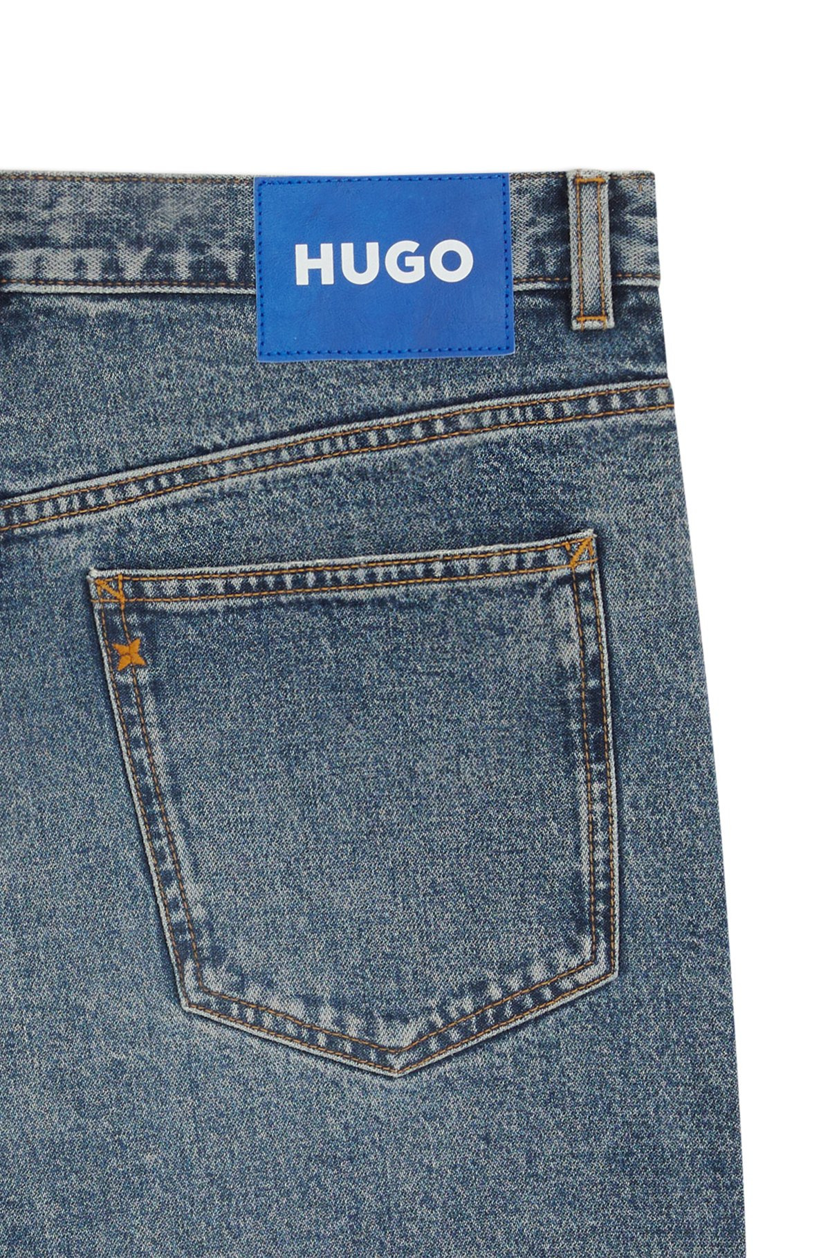 BAGGY-FIT JEANS IN BLUE DISTRESSED DENIM - 6