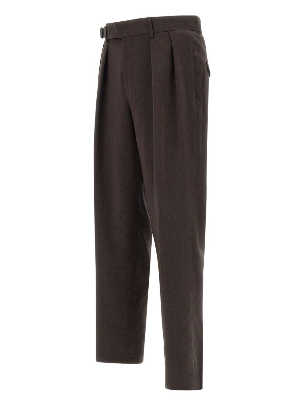 linen-blend trousers - 3