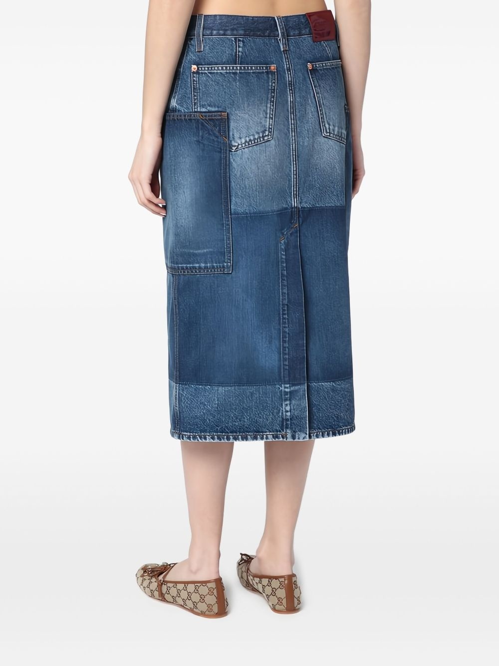 denim midi skirt - 4
