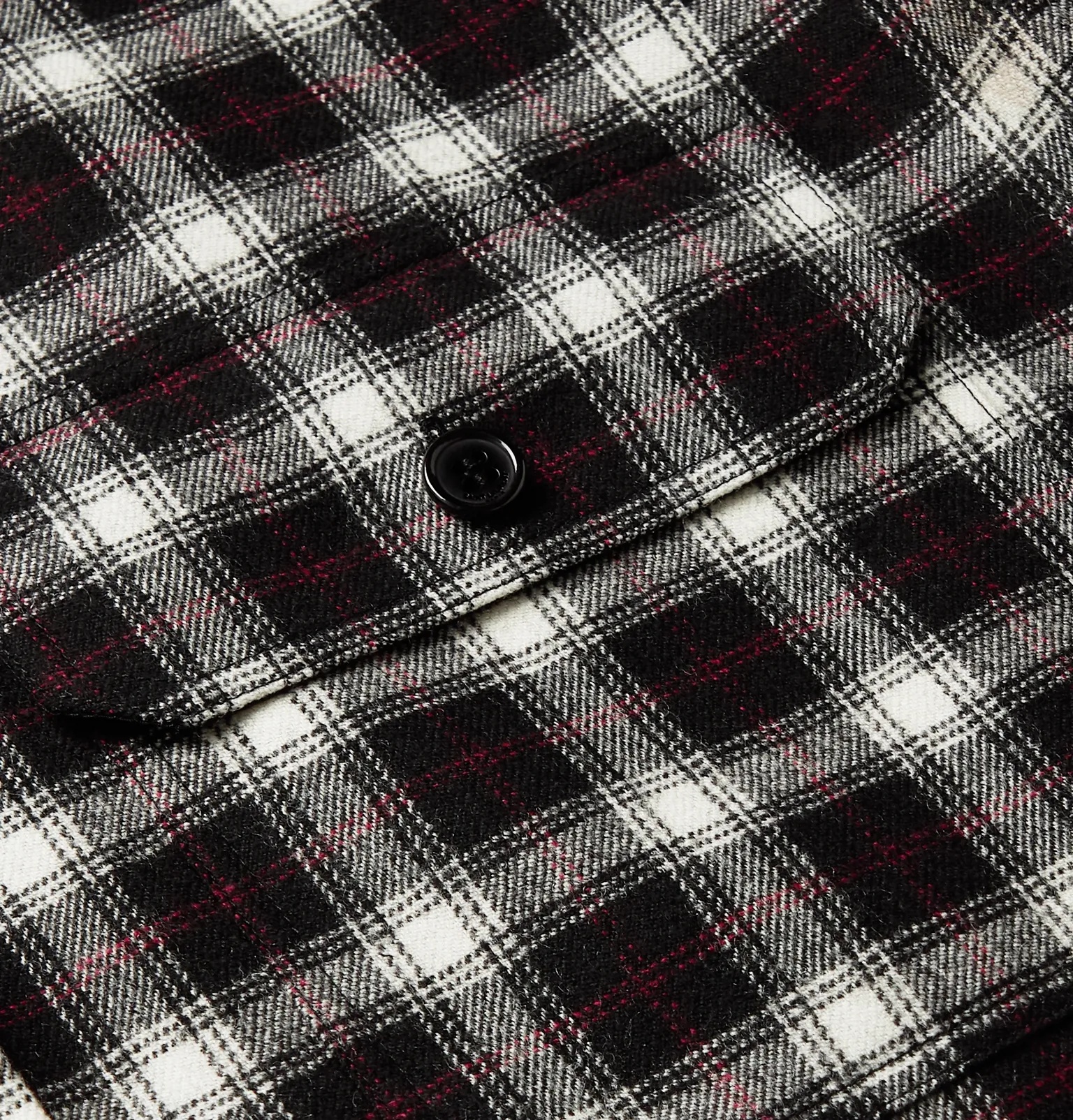 Checked Wool-Blend Flannel Shirt - 3