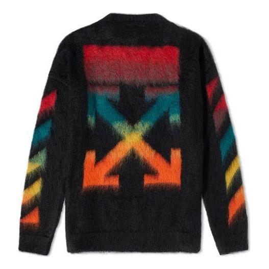 Off-White Classic Arrow Logo Printing Pullover Knit Black OMHA036E20KNI0011087 - 2