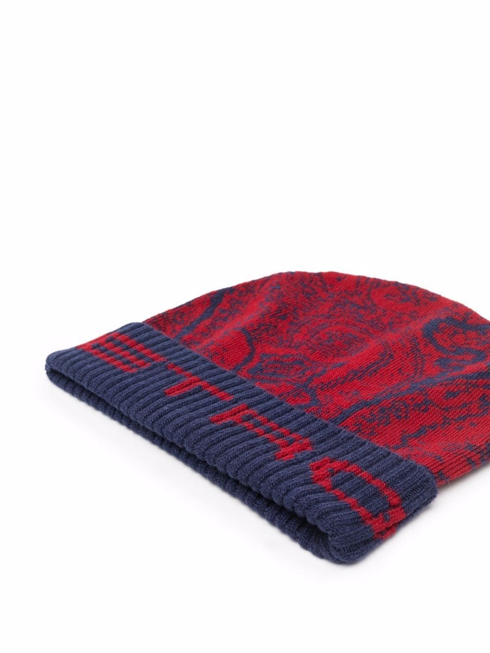 paisley-pattern wool beanie - 2