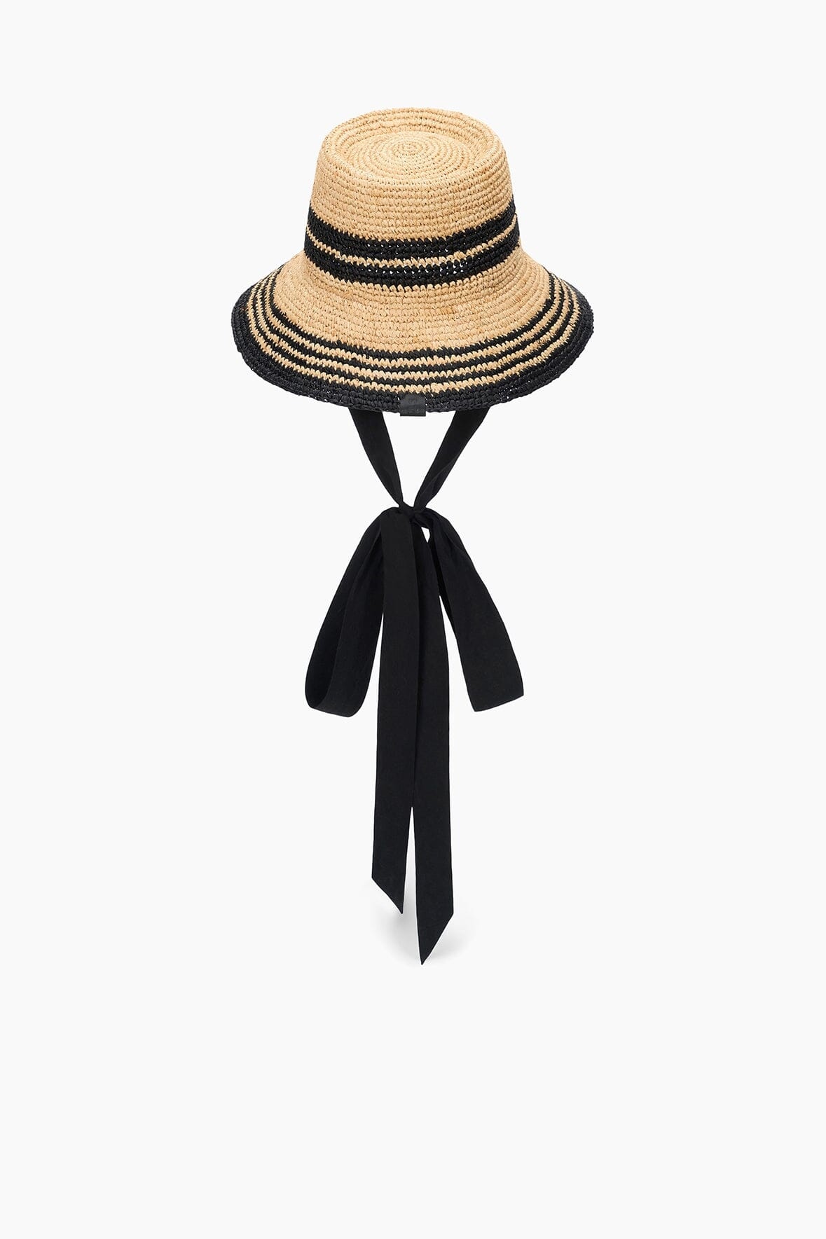 STAUD RITA RIBBON HAT NATURAL/BLACK - 6