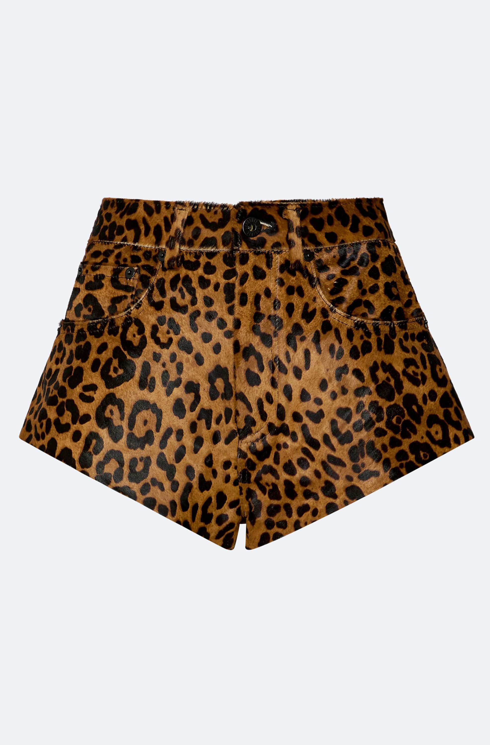Leopard Calf Hair Mini Short - 1