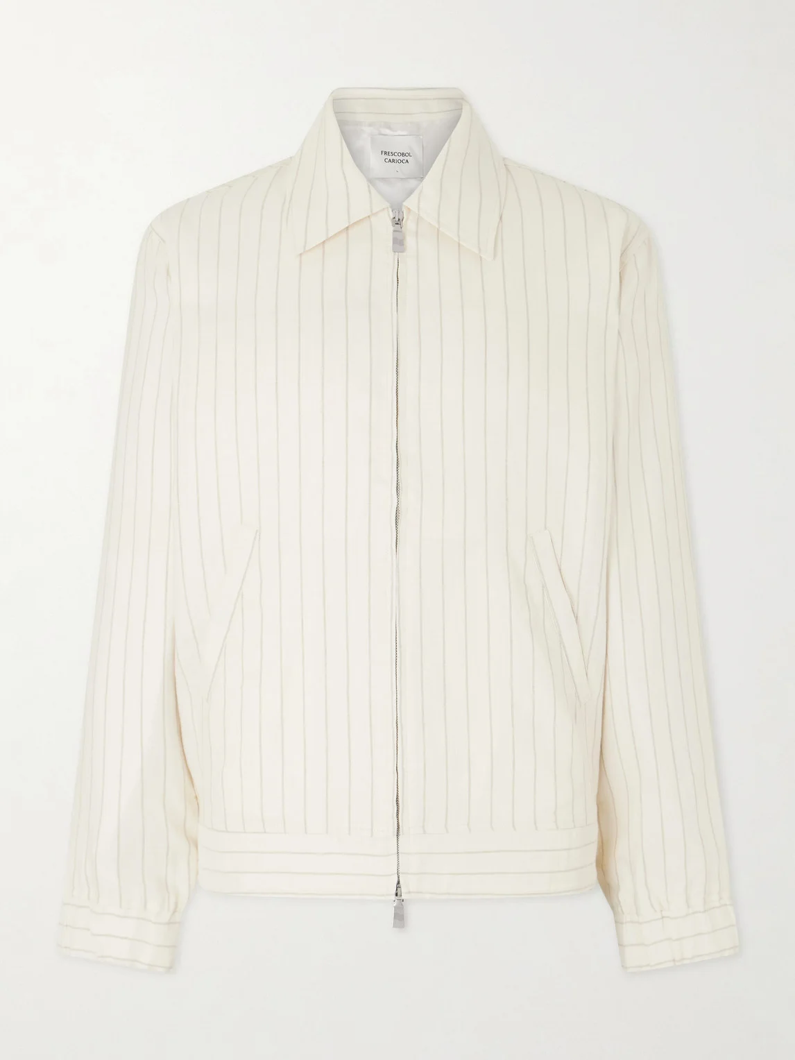 Tomas Striped Linen and Cotton-Blend Blouson Jacket - 1