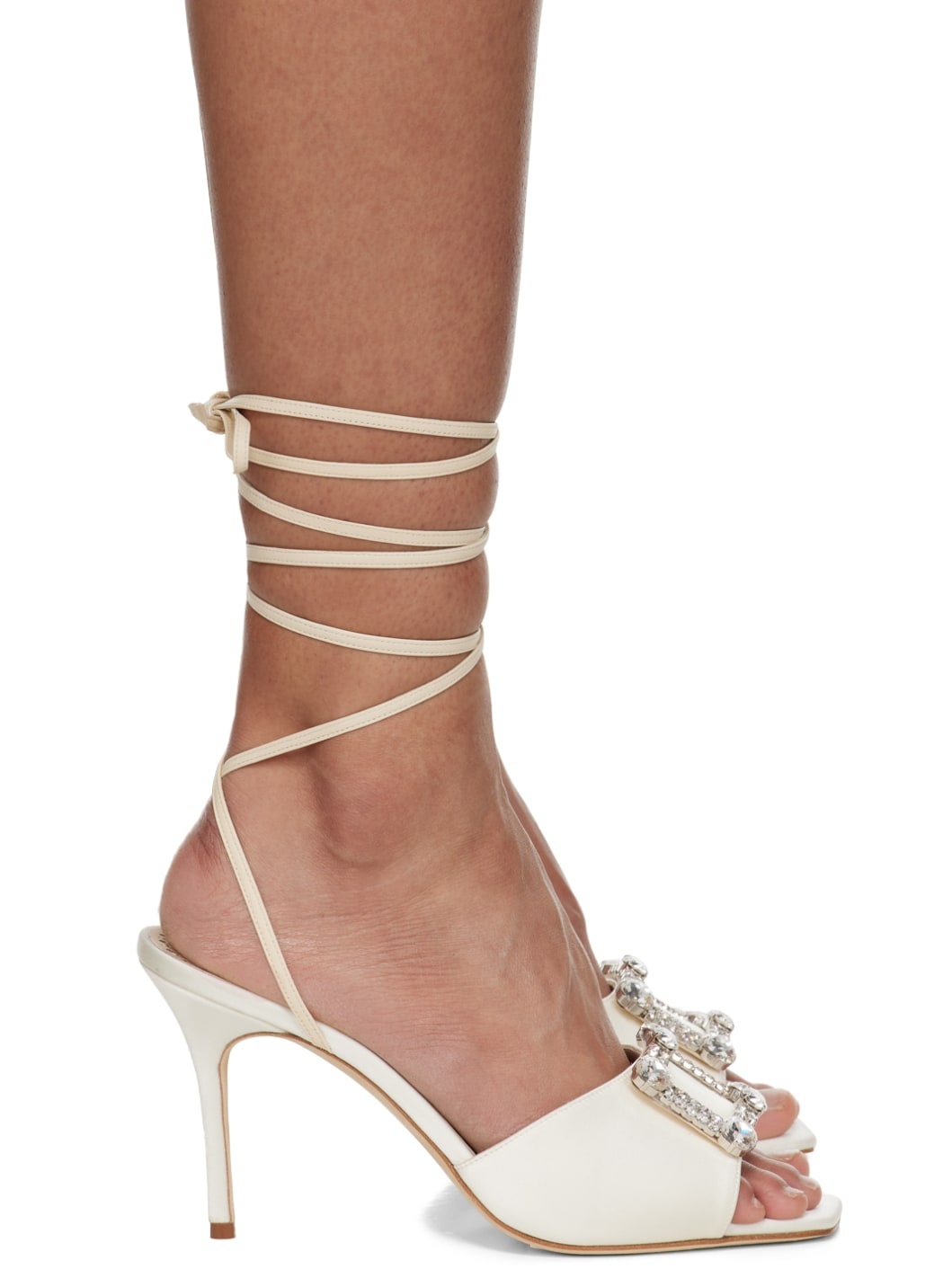 Off-White Lanole Pop Fabio Satin Heels - 1