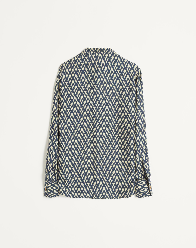 Valentino SILK TWILL SHIRT WITH TOUTE LA V PRINT outlook