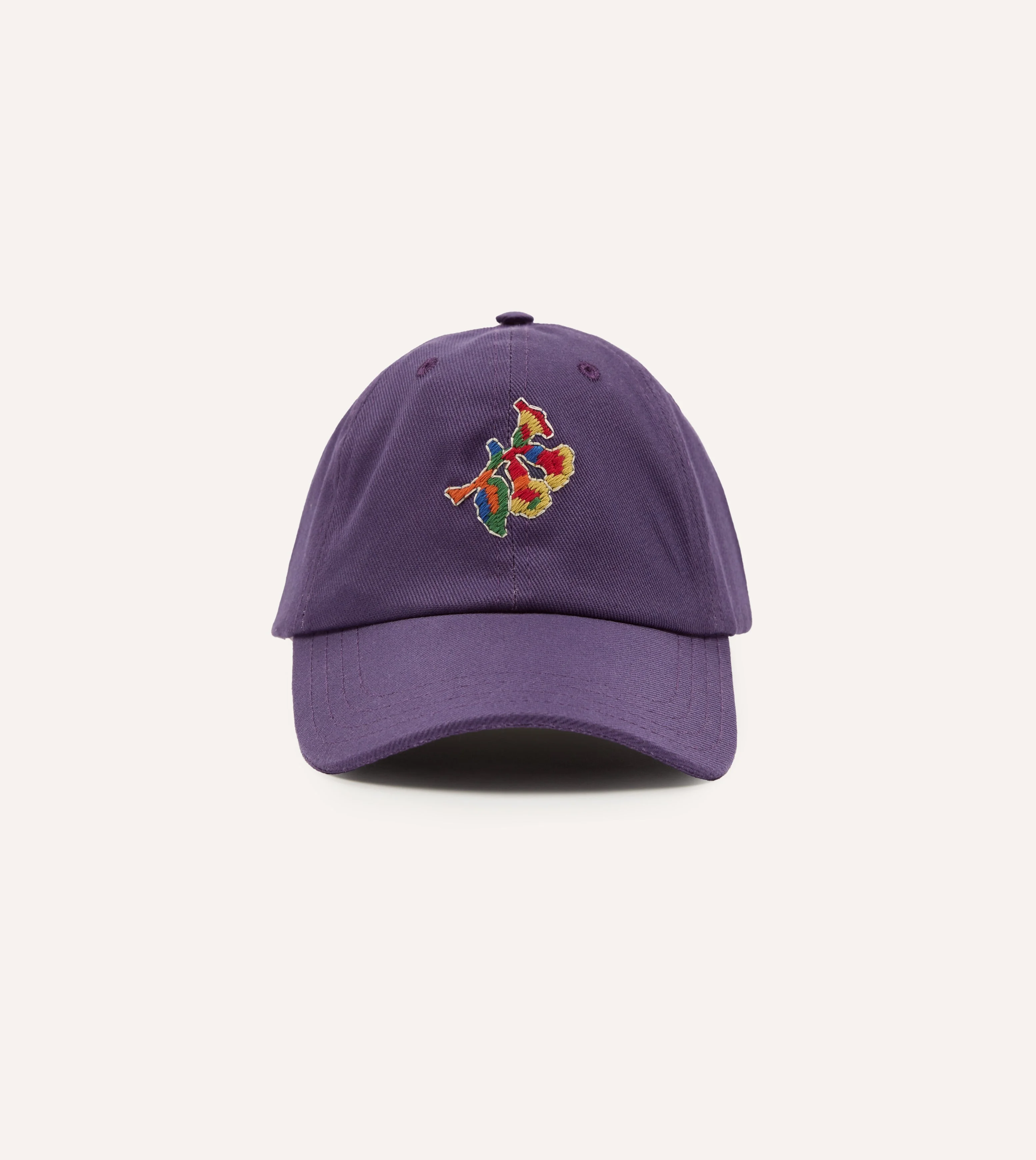 Purple 'Tapisserie' Cotton Twill Baseball Cap - 1