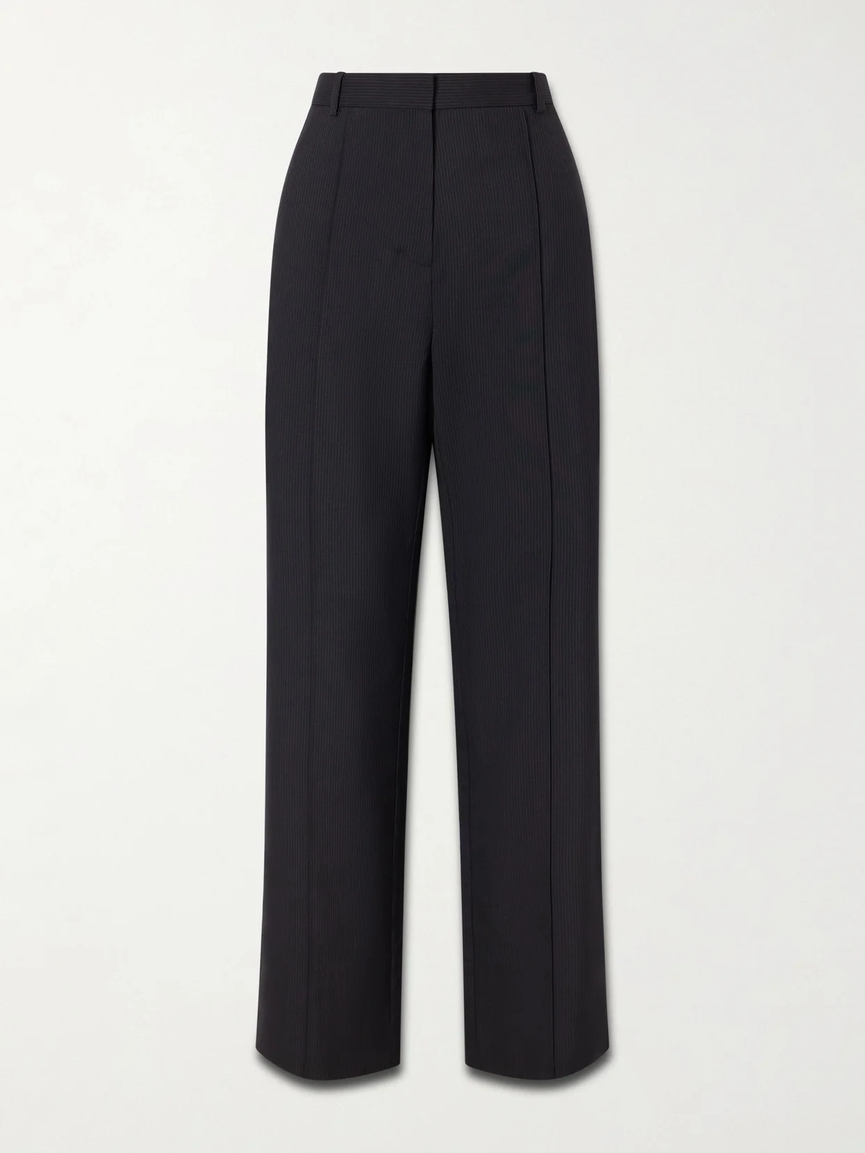 Pleated Pinstriped Woven Wide-leg Pants - 1