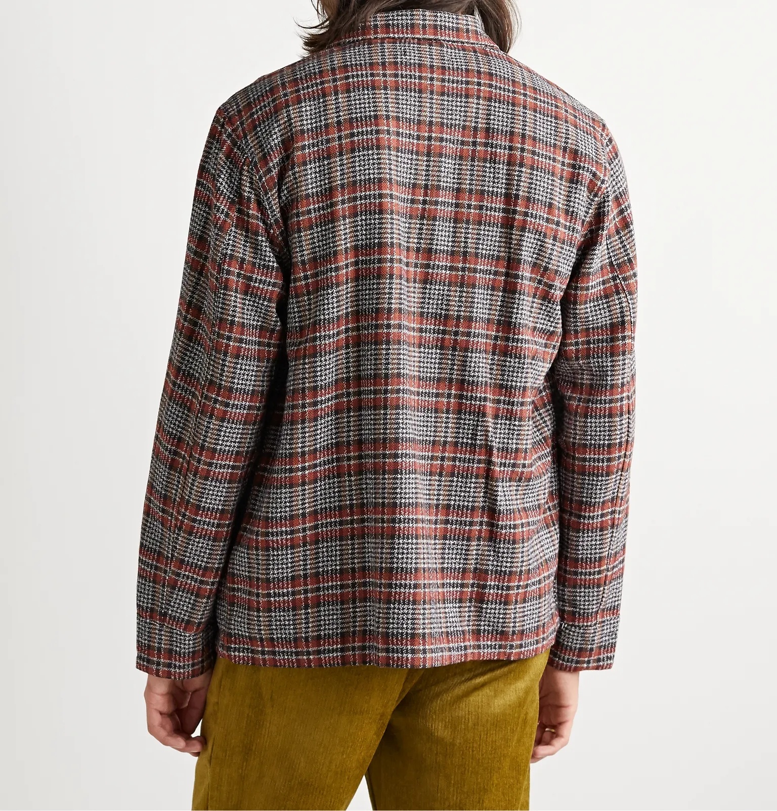 Checked Cotton-Blend Shirt Jacket - 4