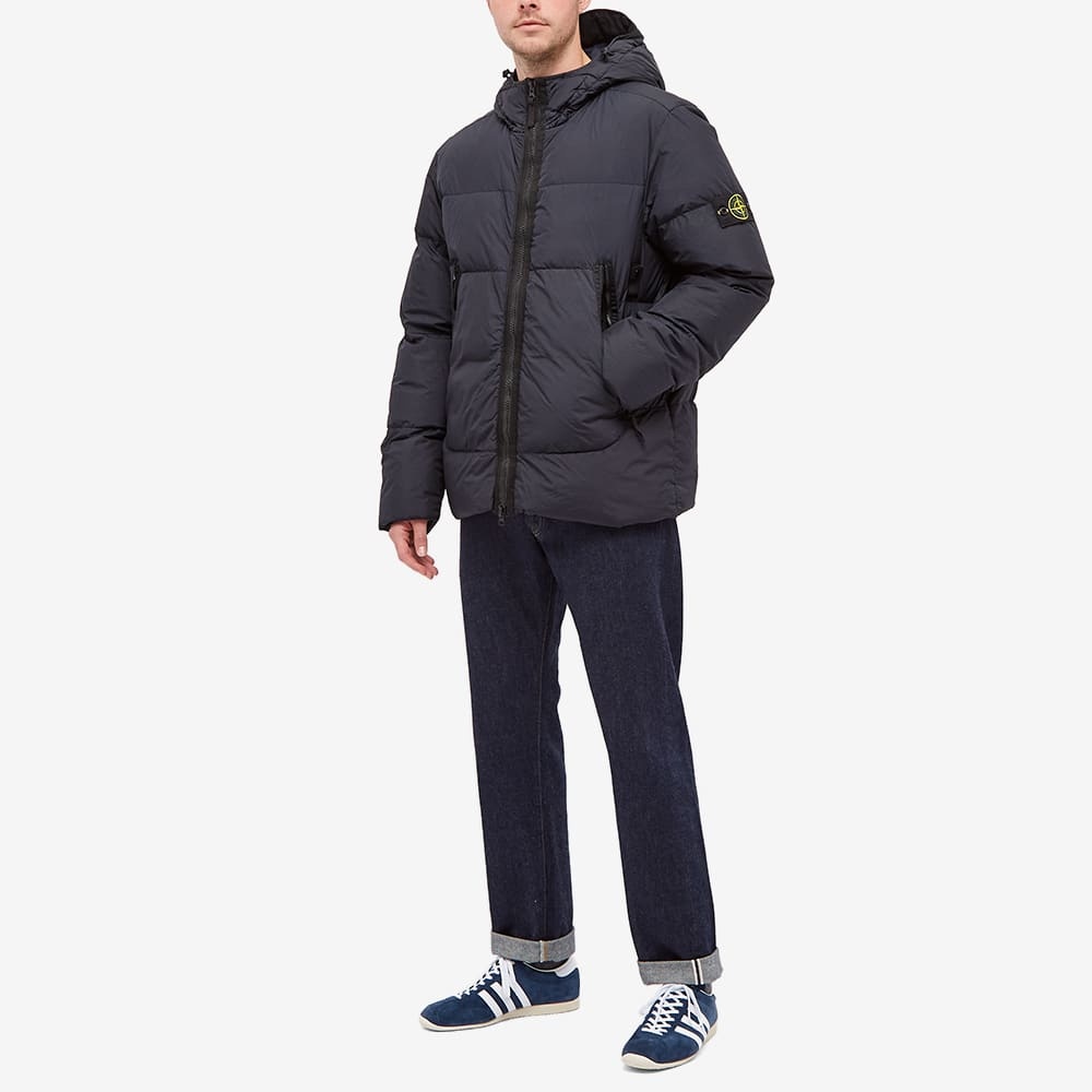 Stone Island Garment Dyed Crinkle Reps Hooded Down Jacket - 6