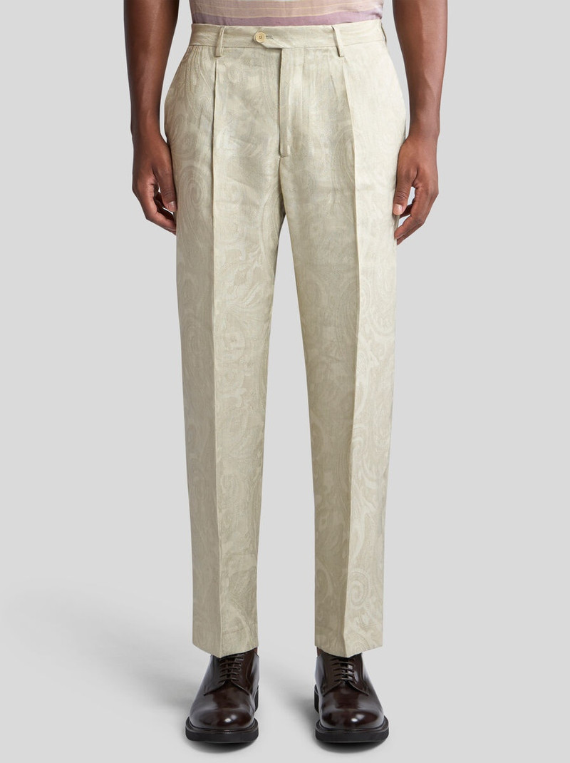 Etro LINEN JACQUARD TROUSERS outlook