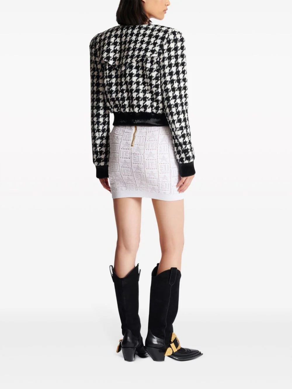 Houndstooth Tweed Jacket - 4