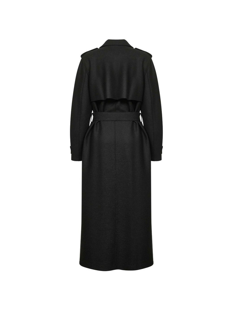 Harris Wharf London peak lapels belted coat outlook