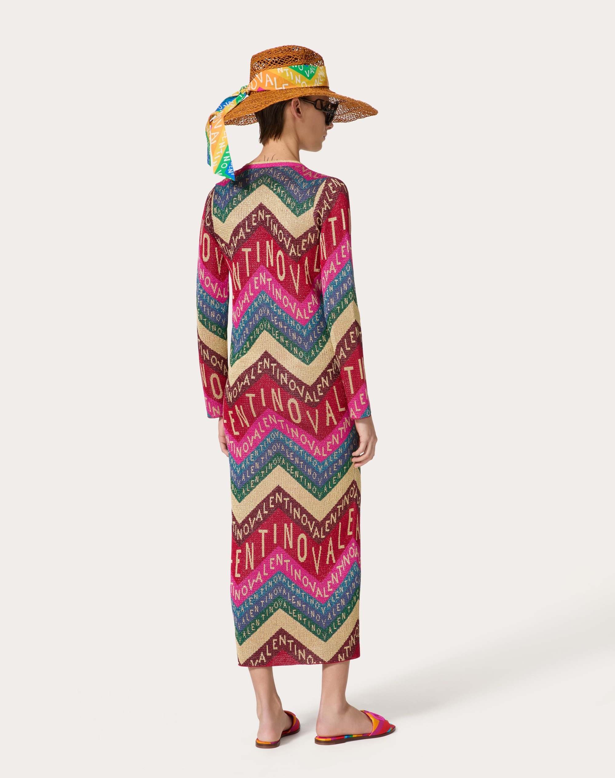 VALENTINO CHEVRON LUREX CARDIGAN - 4
