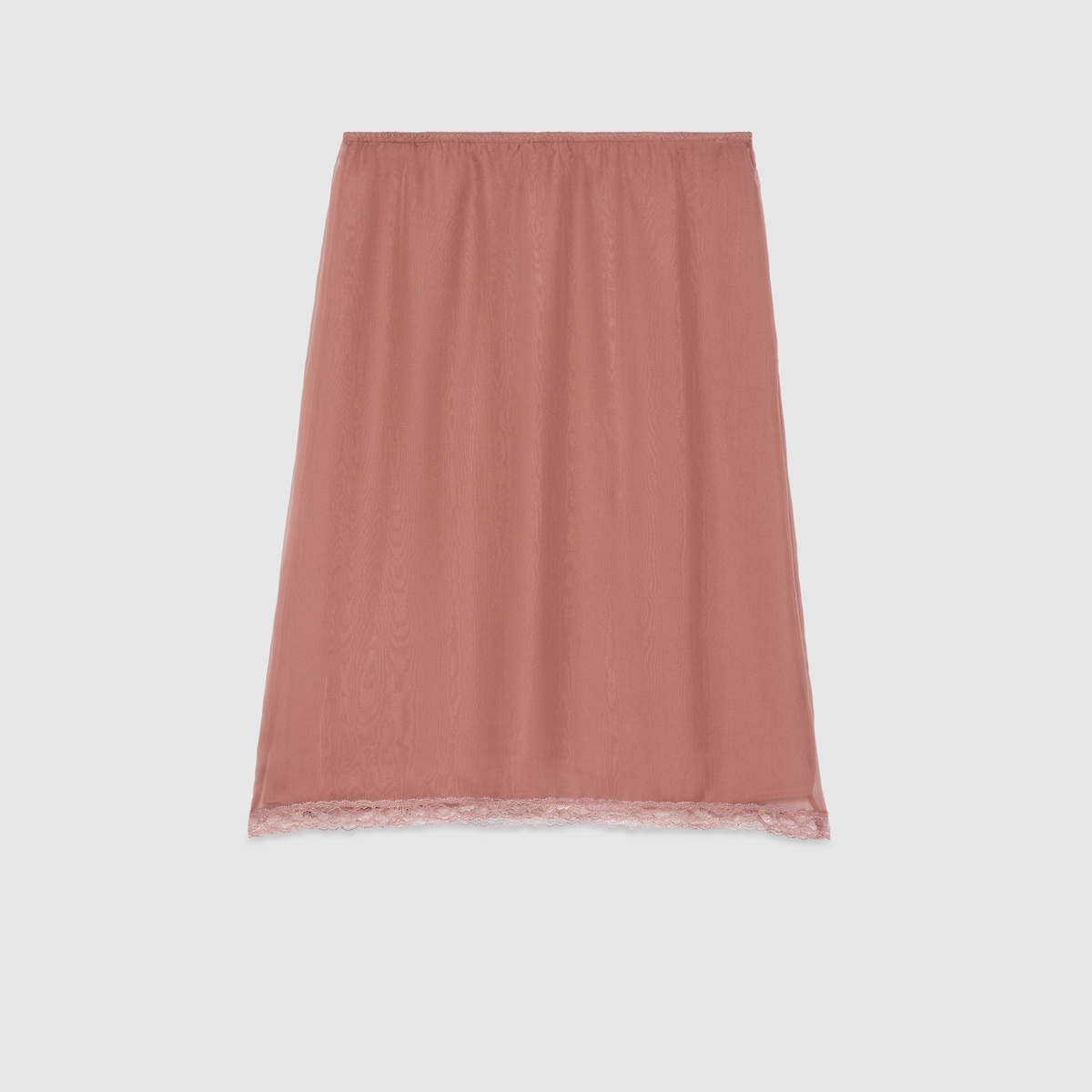 Silk chiffon skirt with lace trim - 1
