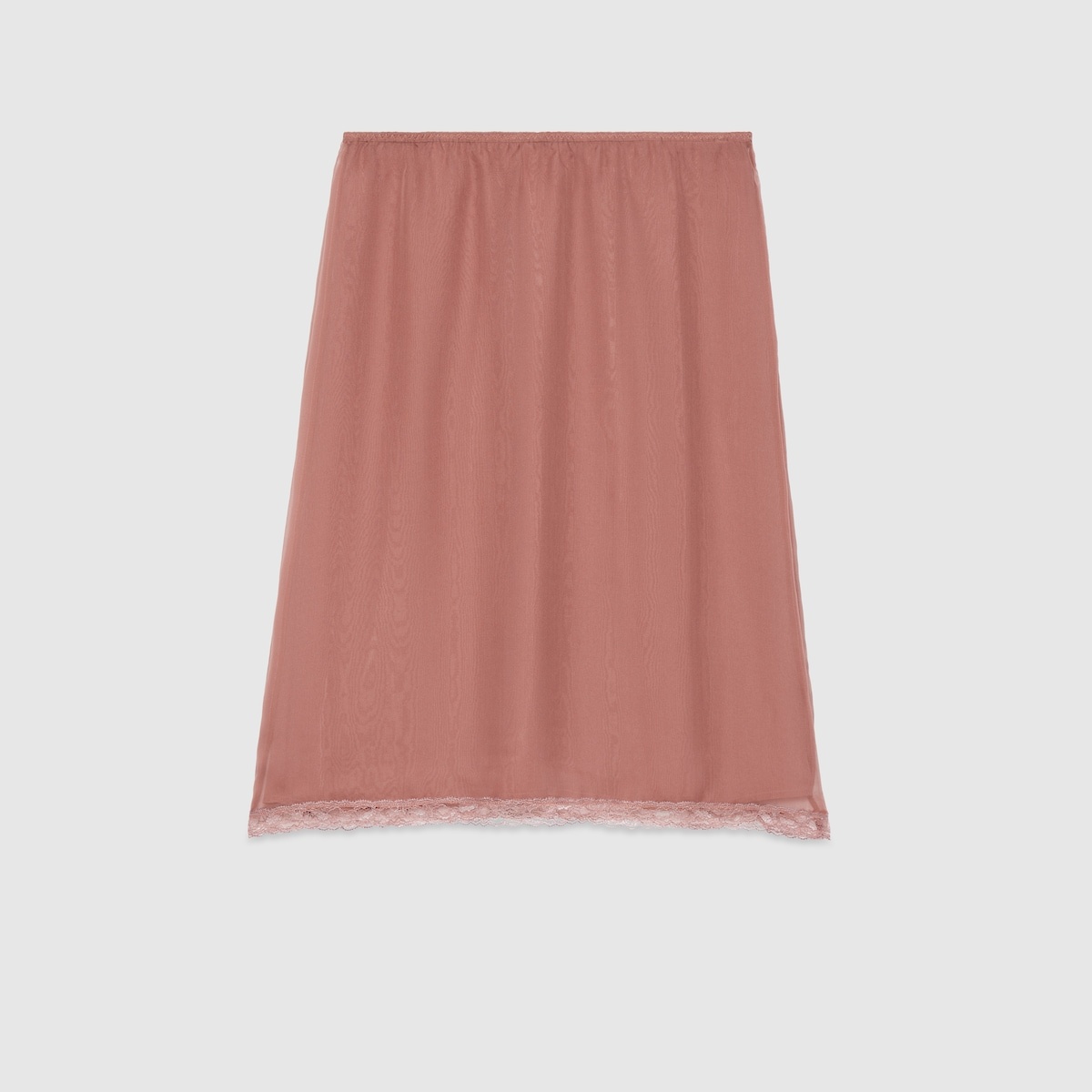 スカート GUCCI SILK CHIFFON SKIRT WITH LACE TRIM GUCCI Silk chiffon skirt with lace trim | REVERSIBLE
