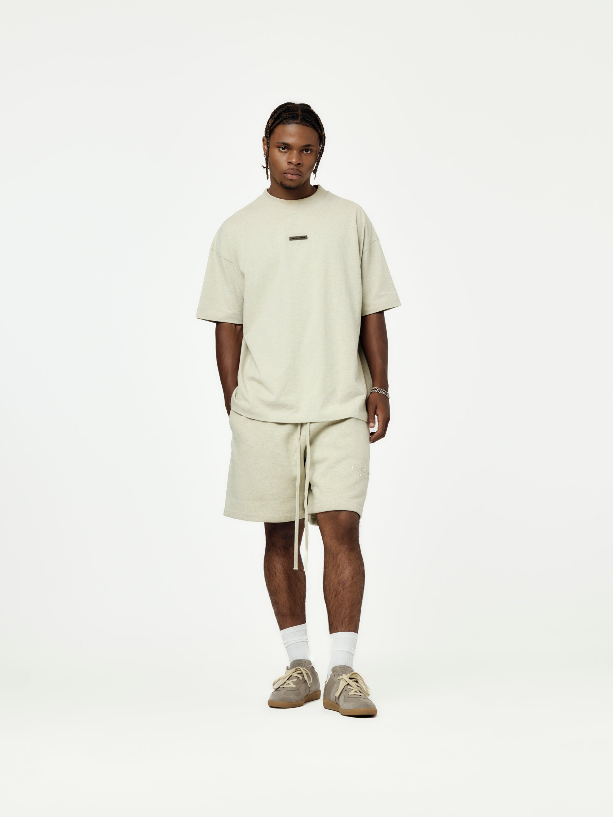 CLASSIC FLEECE SWEATSHORTS (HEATHER STONE) - 4