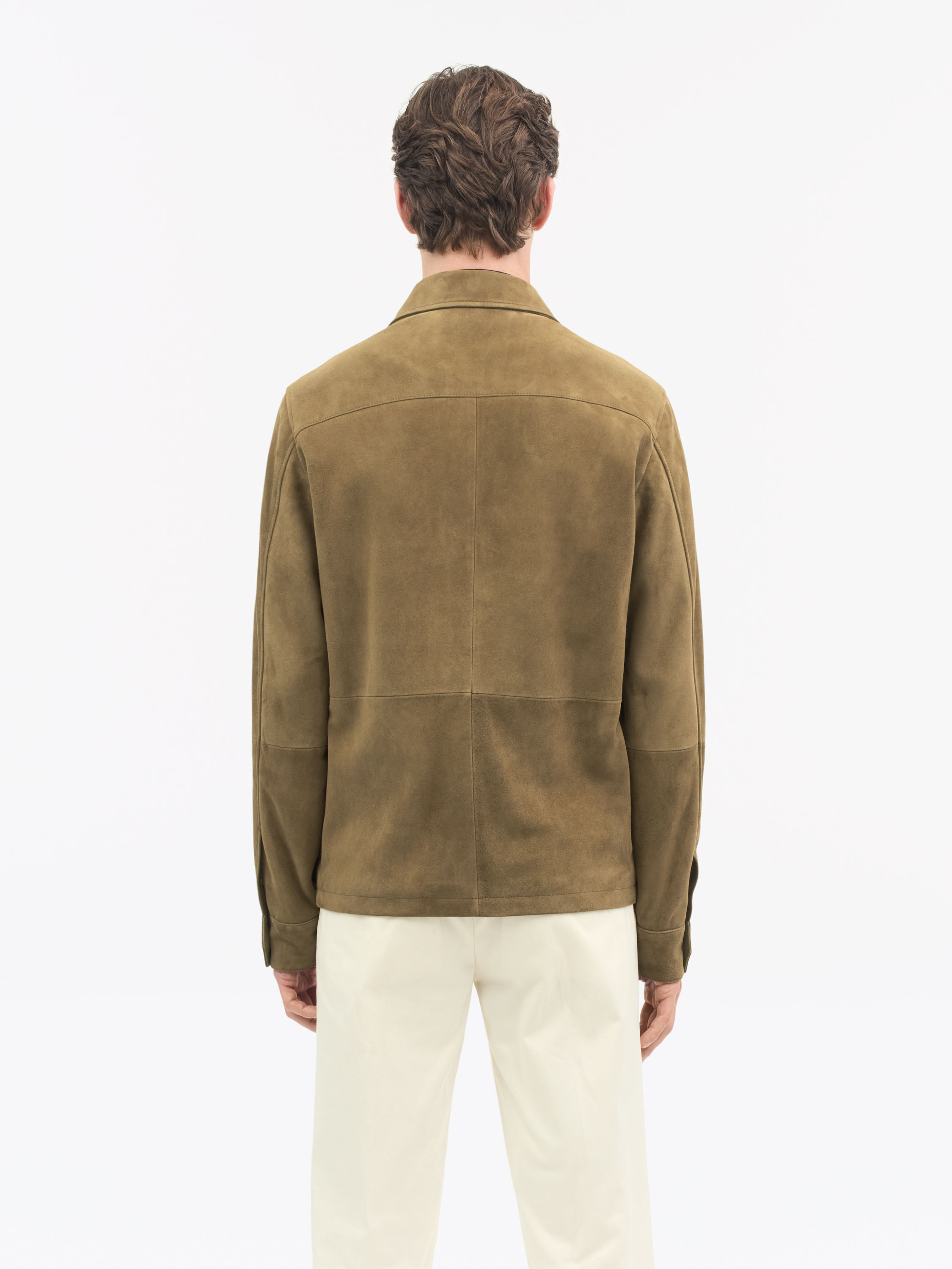 Lane Khaki Suede Jacket - 4