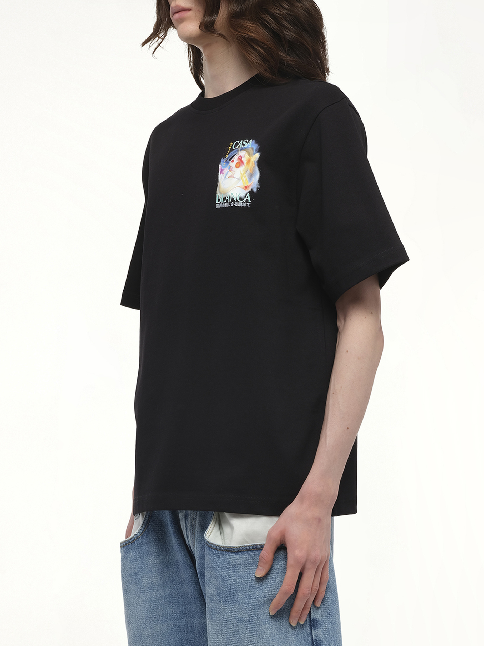 Galactic Connection T-Shirt in Black - 5