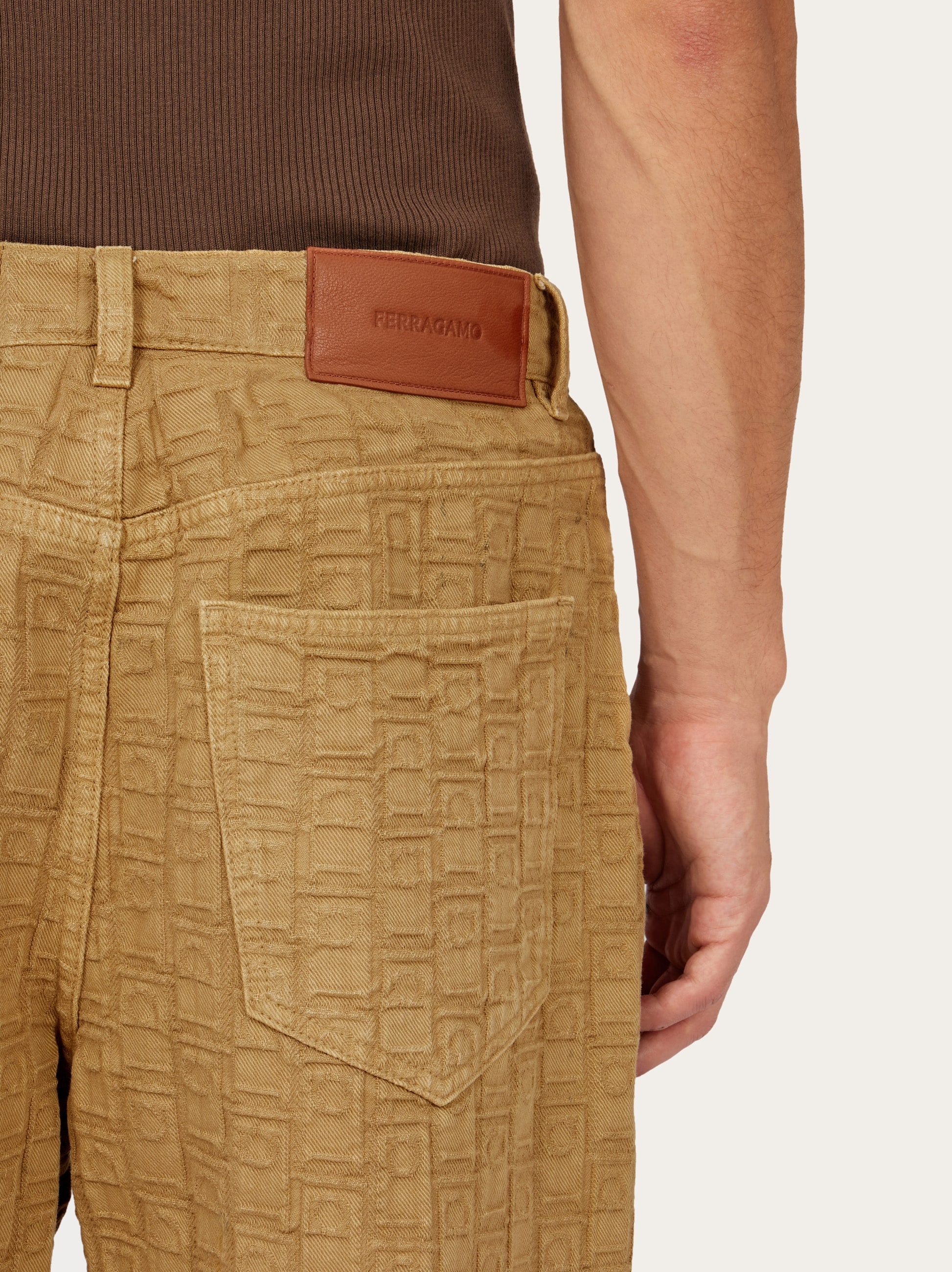 Ferragamo Monogram five pocket trousers - 6